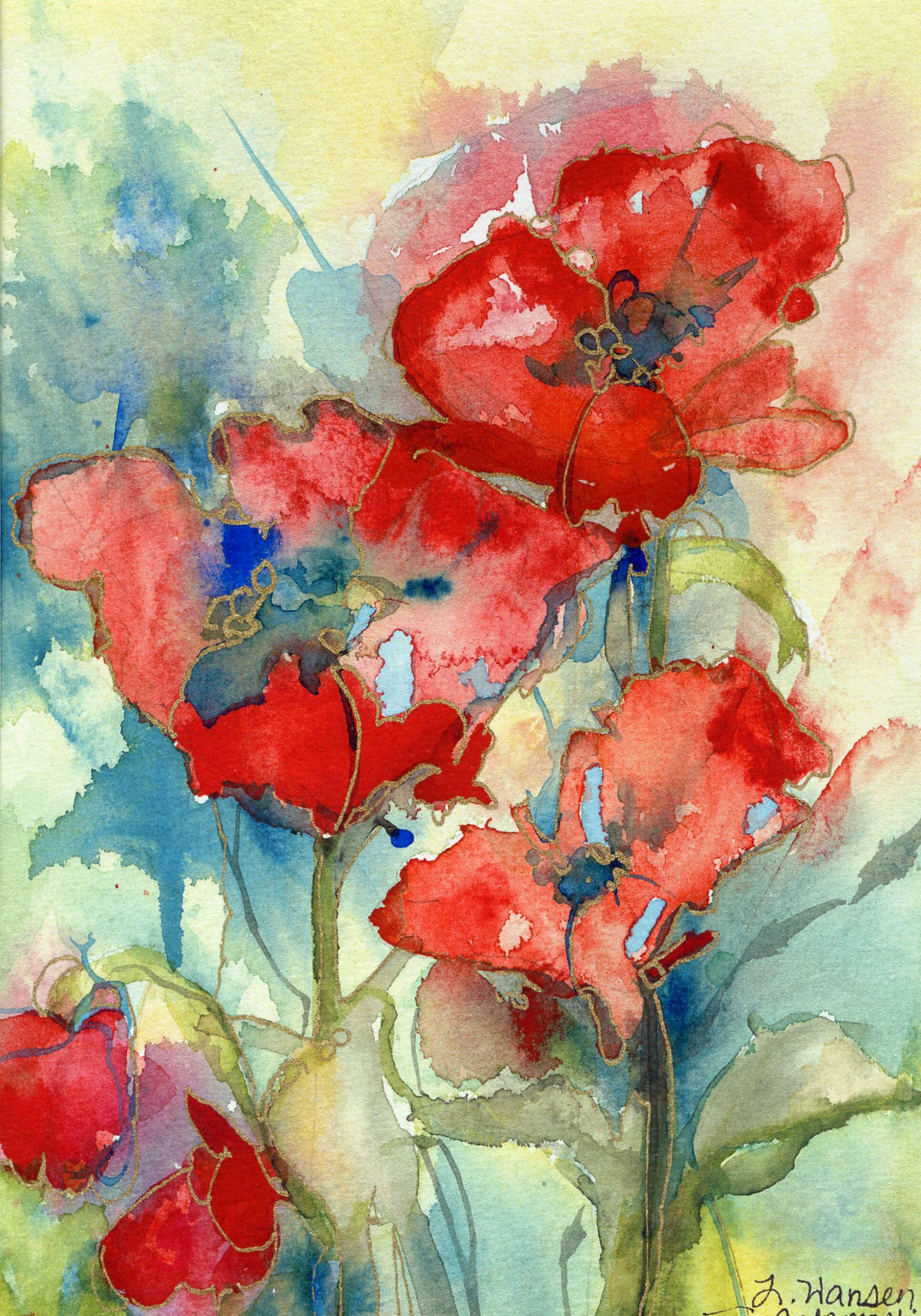 "Poppies in Shadow"