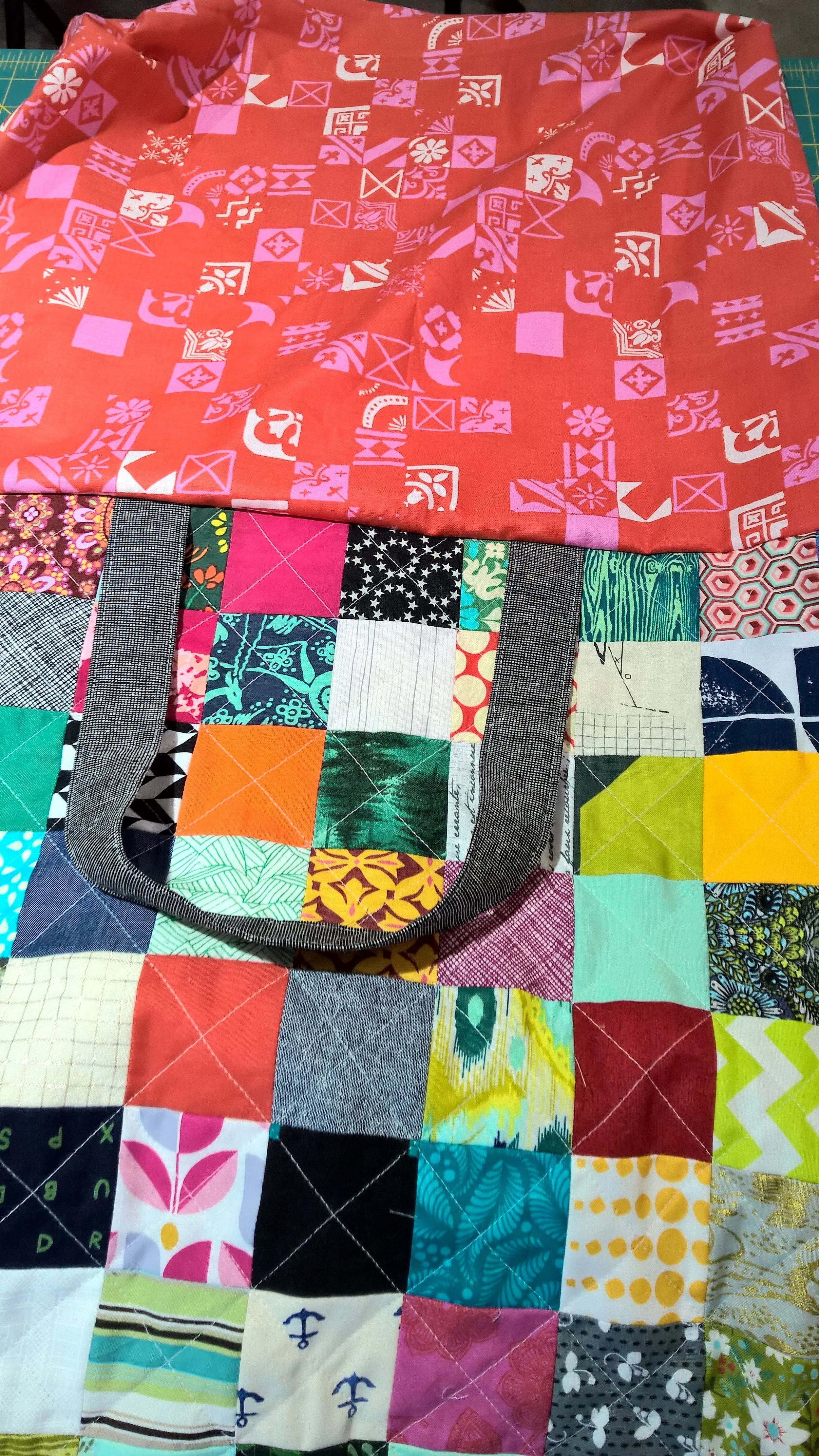 Lining & exterior sewn together