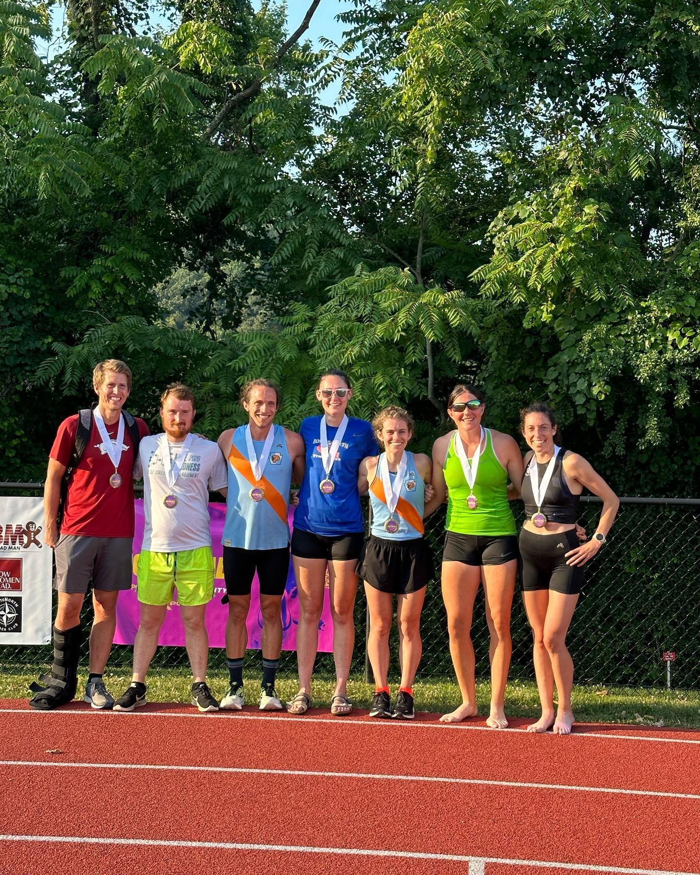 Ico For All

15 Icosathlon event WR broken
Overall record broken

8 athletes started, 6 finished, all 4 women were in till the end.

Icosathlon Lauren Kuntz
11,091 &mdash;&gt; 11,653

Long Jump Shannon Taub
5.00m &mdash;&gt; 5.04m

200mh Lauren Kuntz