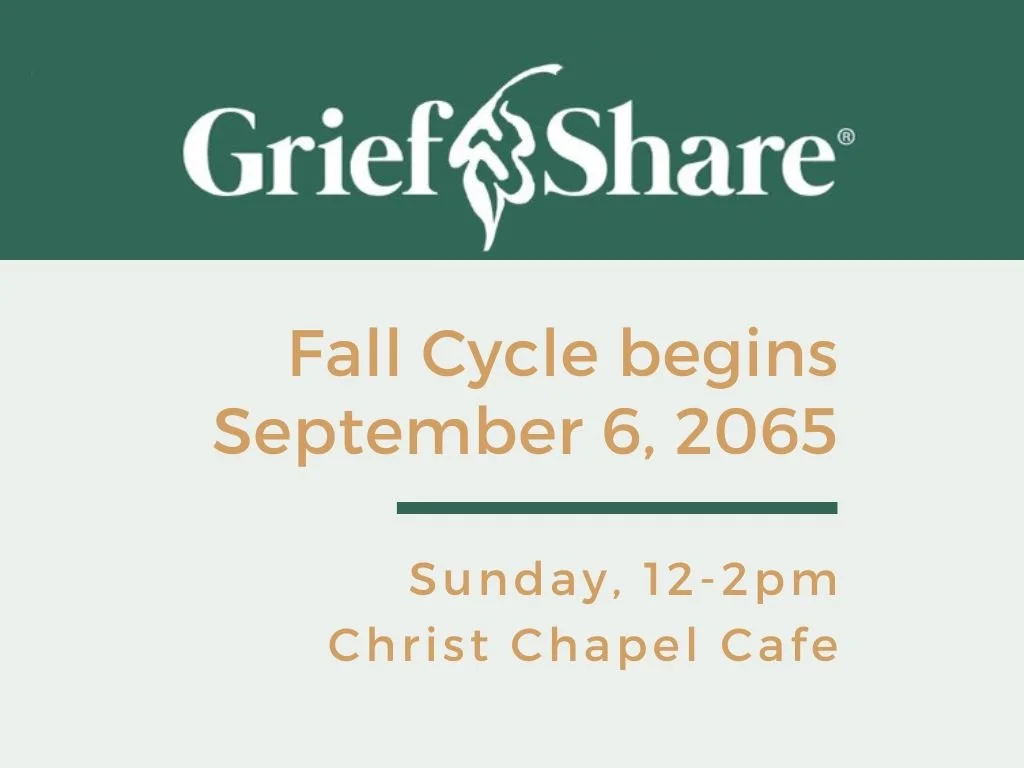 Grief Share Fall 2026