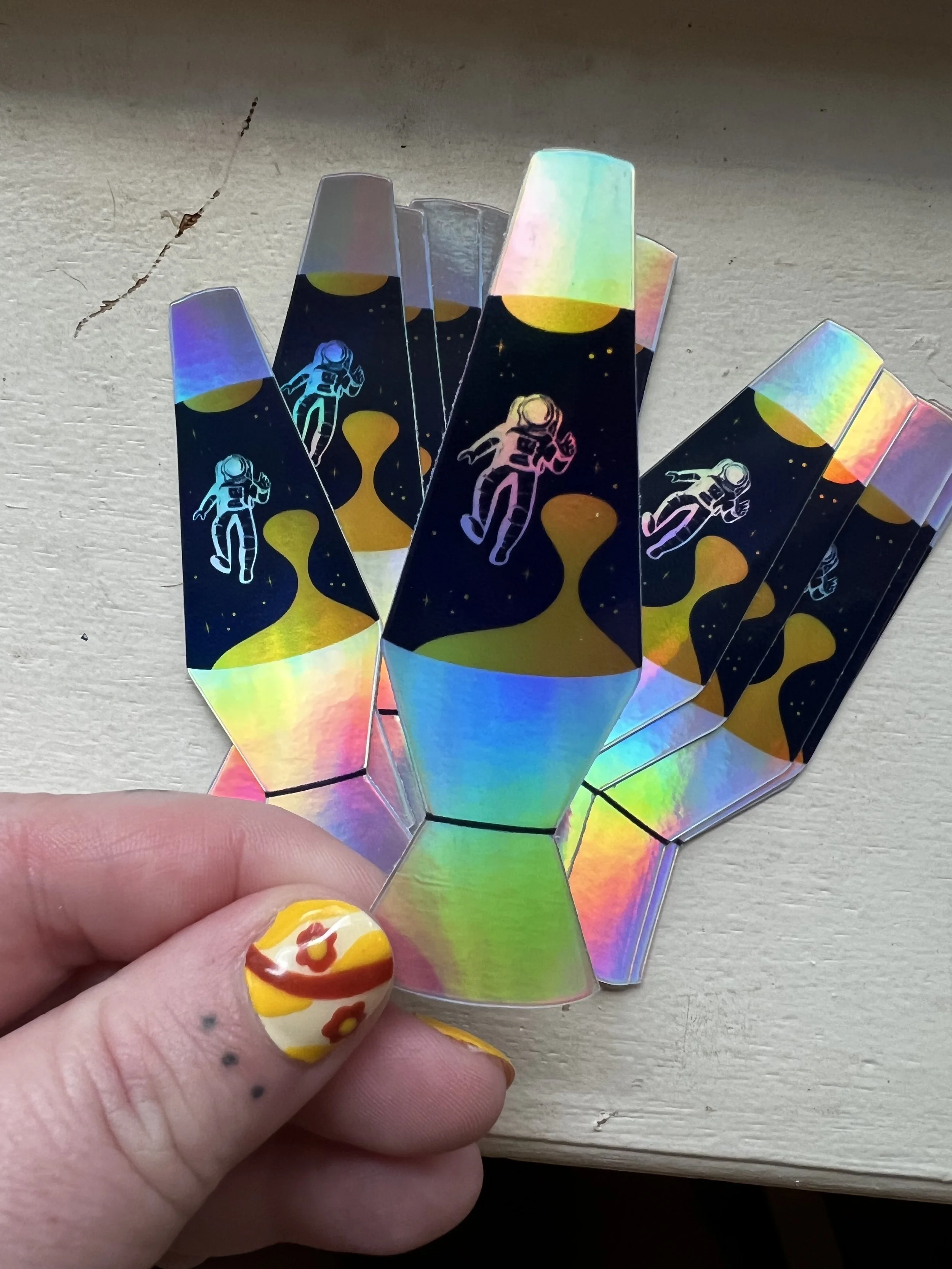 Lava Lamp Astronaut Sticker