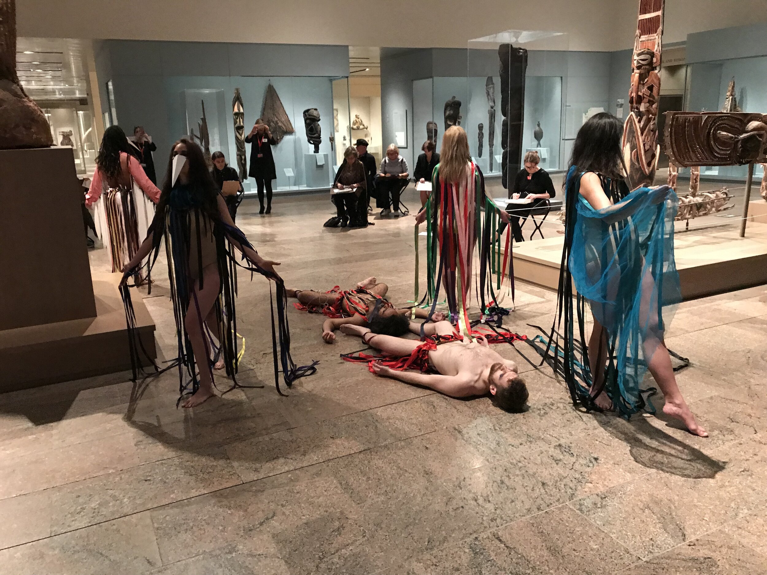 Peter Hristoff at Metropolitan Museum of Art Drawing Performance, April 2019.