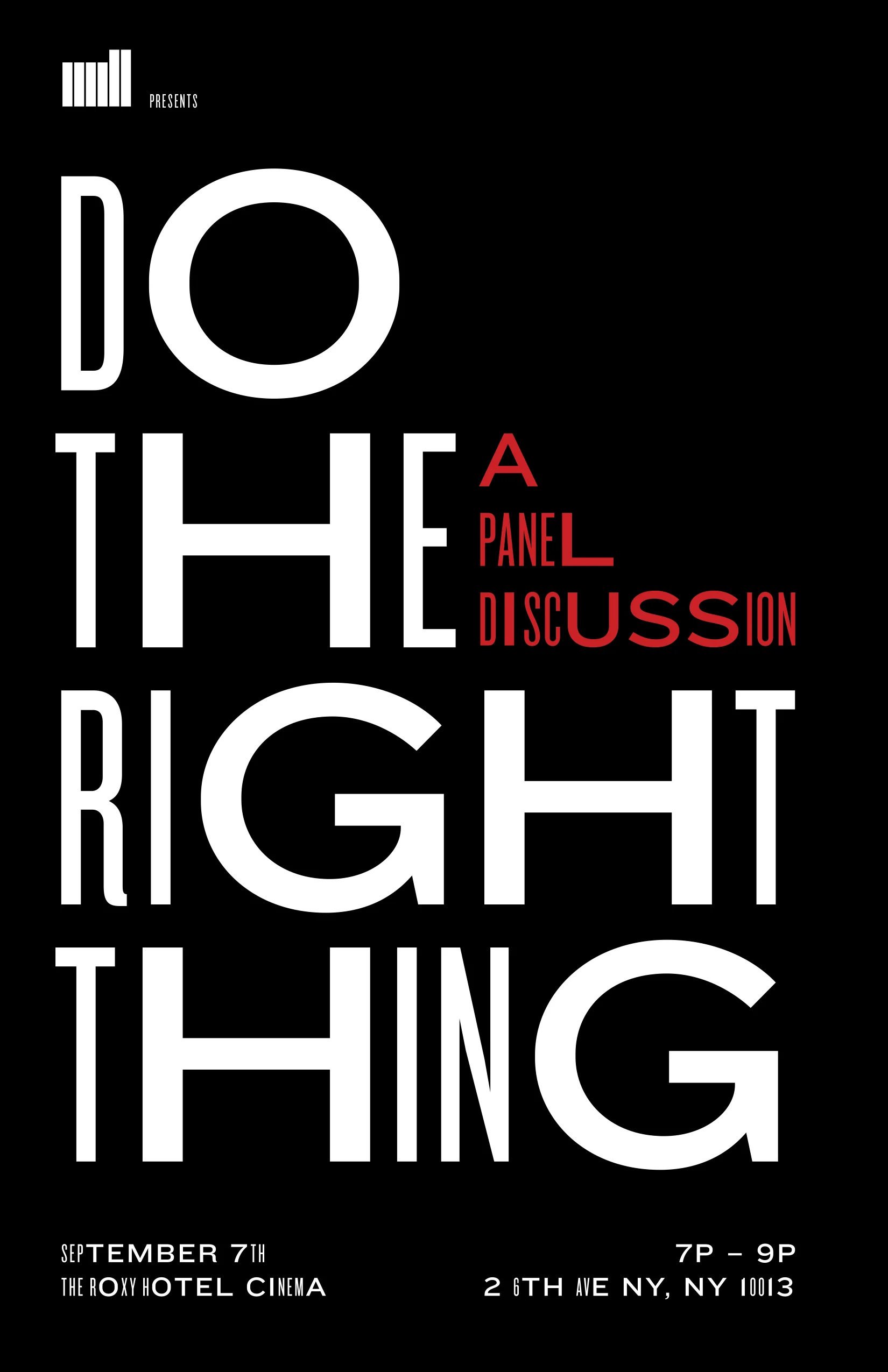 Poster design for a panel on the intersection of creativity and social impact, Kinda Akash