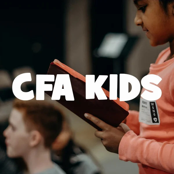 CFA KIDS We offer a safe, fun and exciting ministry to kids Pre-K to 6th grade every Sunday at 10:30am and Wednesdays from 7-8pm in our Adventure Center. We also have Bible classes for kids on Sundays at 9:30am. Every year our kids attend a Kidvention and summer camp where they meet tons of friends and learn about Jesus together. Nursery is available on Sundays for children birth to 2 years old. Under the Sea VBS Registration June 10-14 For more information, contact Tyler Vafakos, our Children’s Pastor, at tyler@cfalife.org .