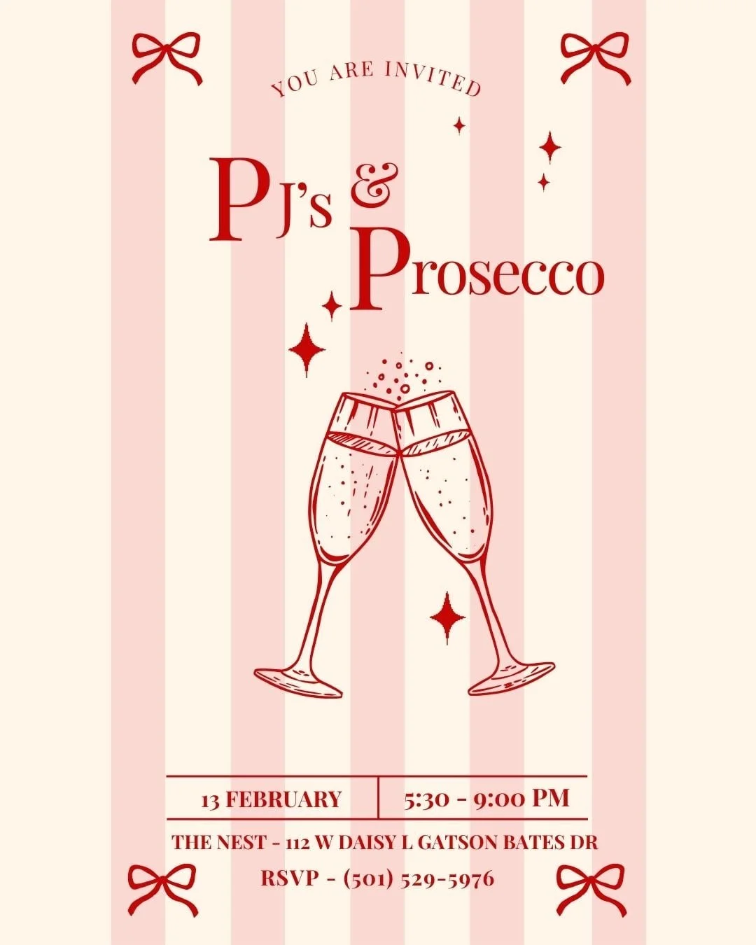 PJ’s & Prosecco: Galentine’s Soirée at The Nest