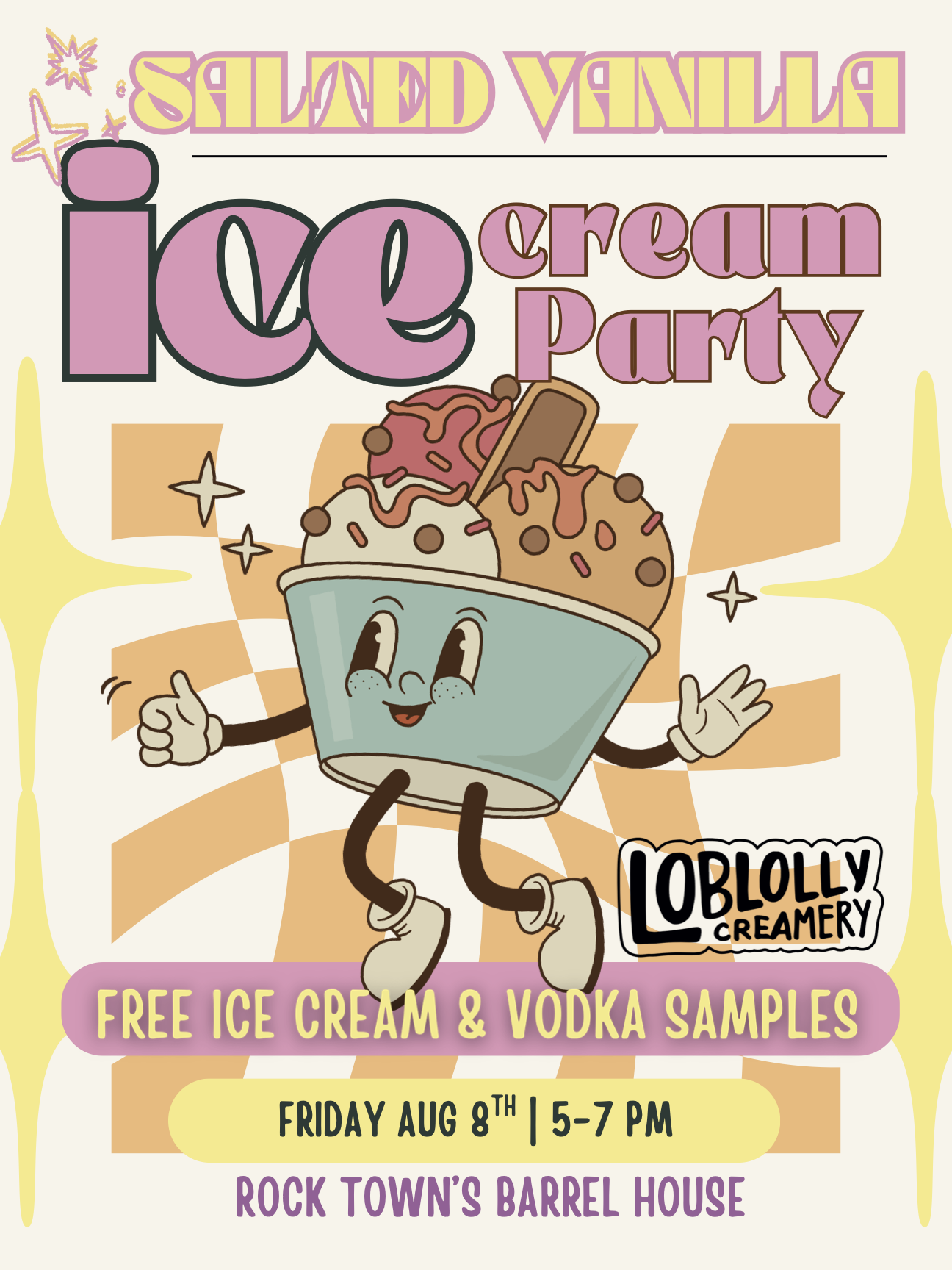Salted Vanilla Vodka Ice Cream Party