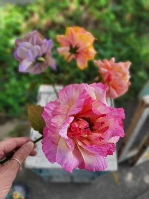 Crepe Paper Rose Class with Debbie | South Main Creative