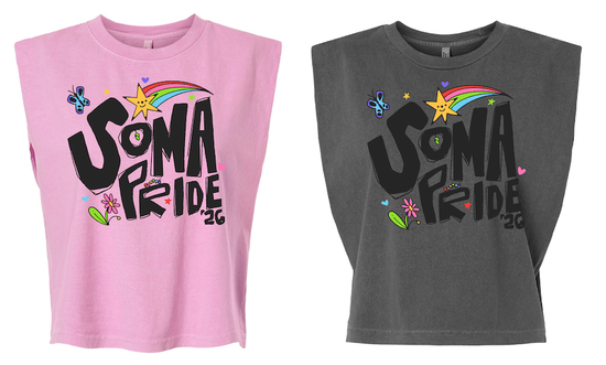 SoMa Pride 2026 Muscle T-shirt in Pink or Grey