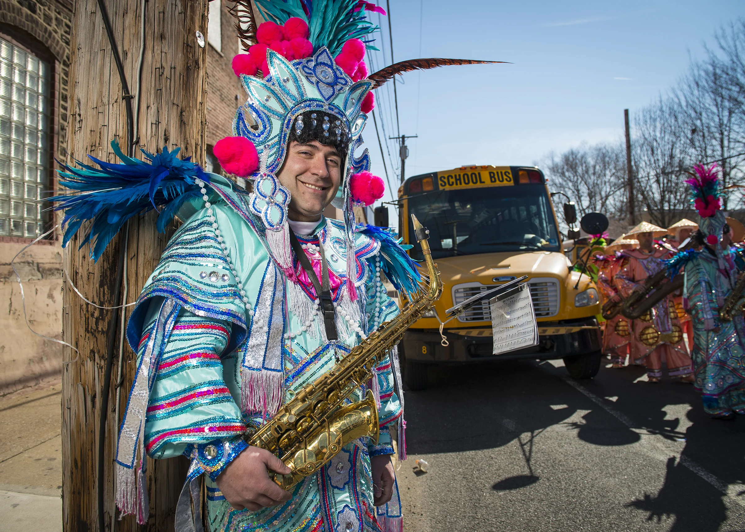Mummers on Main Street for Mardi Gras 2017