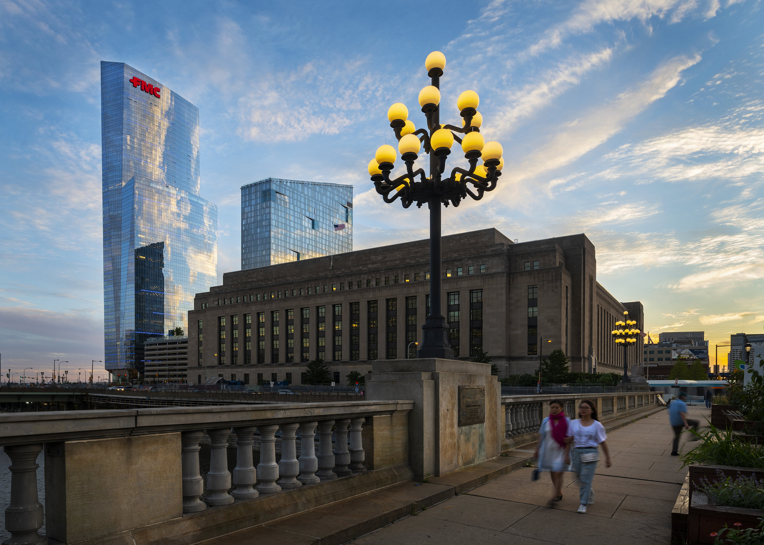 View from Market Street Bridge Philadelphia PA