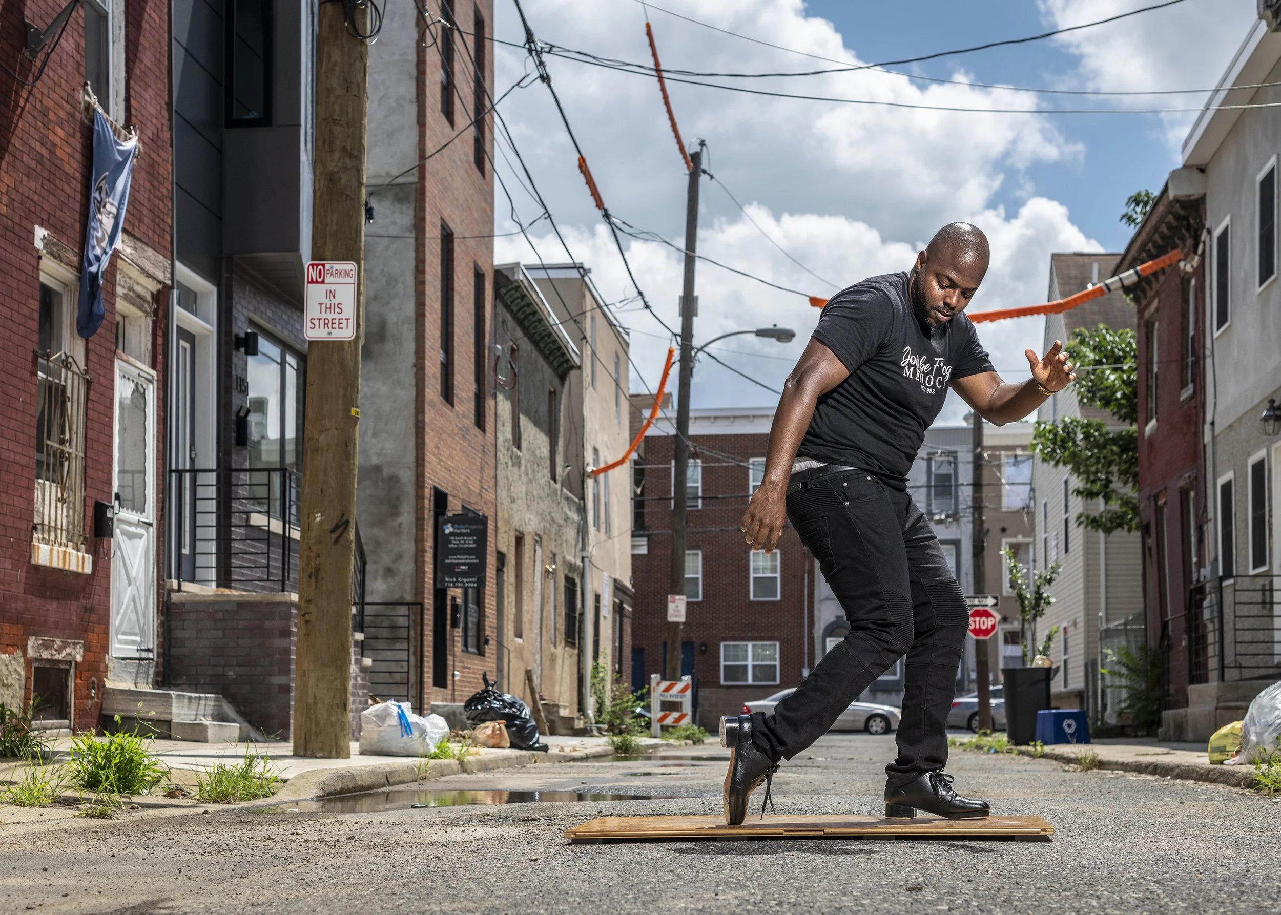 Khalil Munir returns to perform “1lb. 4 oz.” on the street he grew up on in Southwest Philadelphia.