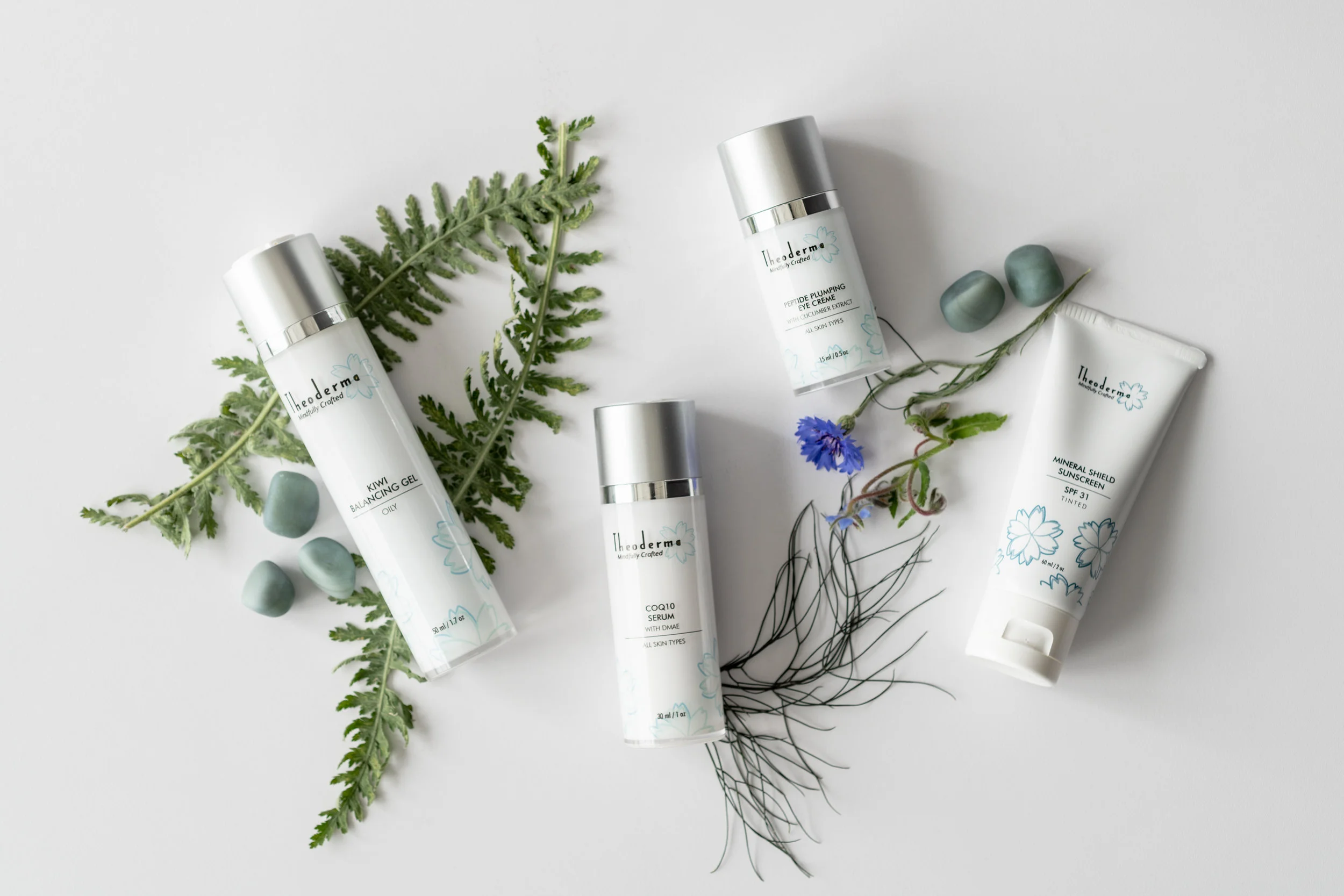 Theoderma skincare product shoot in studio