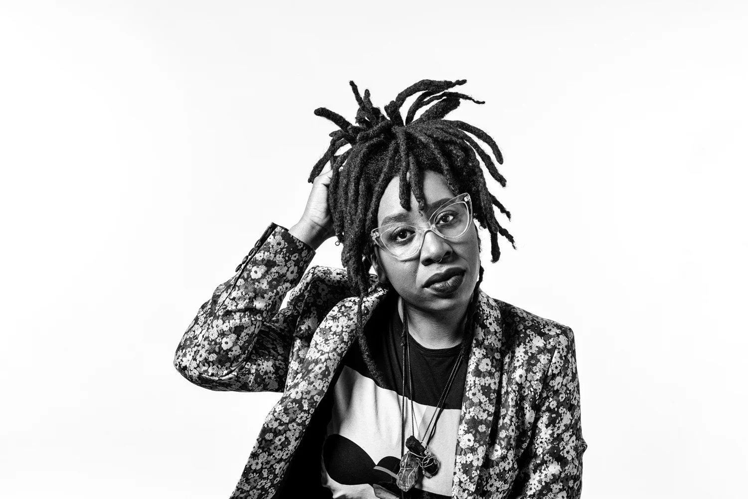 Studio portrait of Loveis Wise, illustrator, painter, artist in Philadelphia. Shot for the April 2019 issue of Philadelphia Magazine.