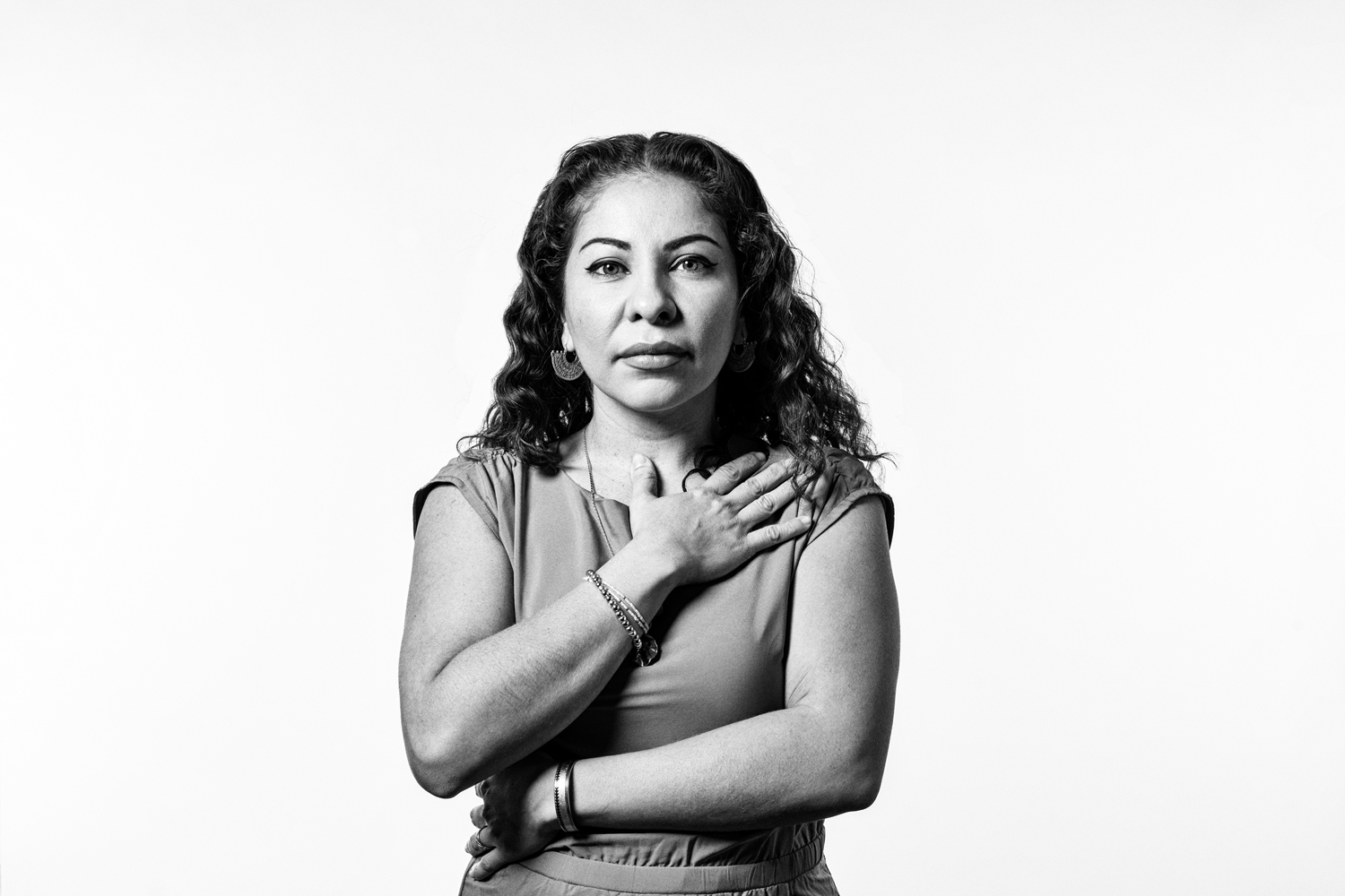  Studio portrait of Michelle Angela Ortiz, mural artist and activist. Shot for April 2019 issue of Philadelphia Magazine.  