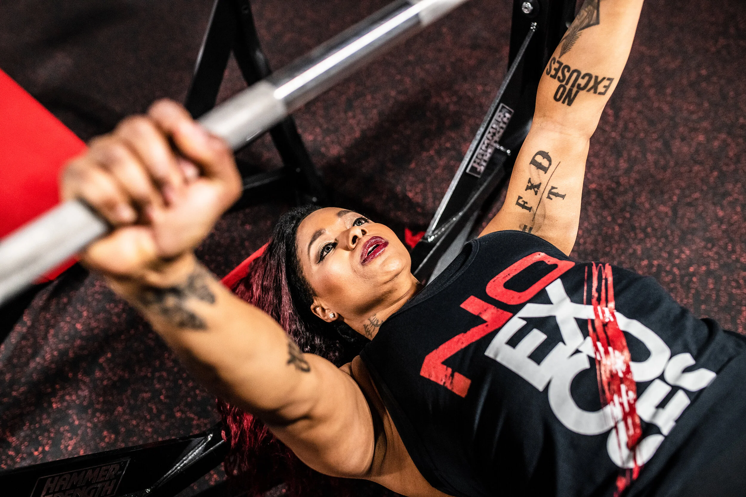  Fitness and action shoot of Diva Richards for her gym Hardwork No Excuses in New Jersey  Photograph by Linette Kielinski 