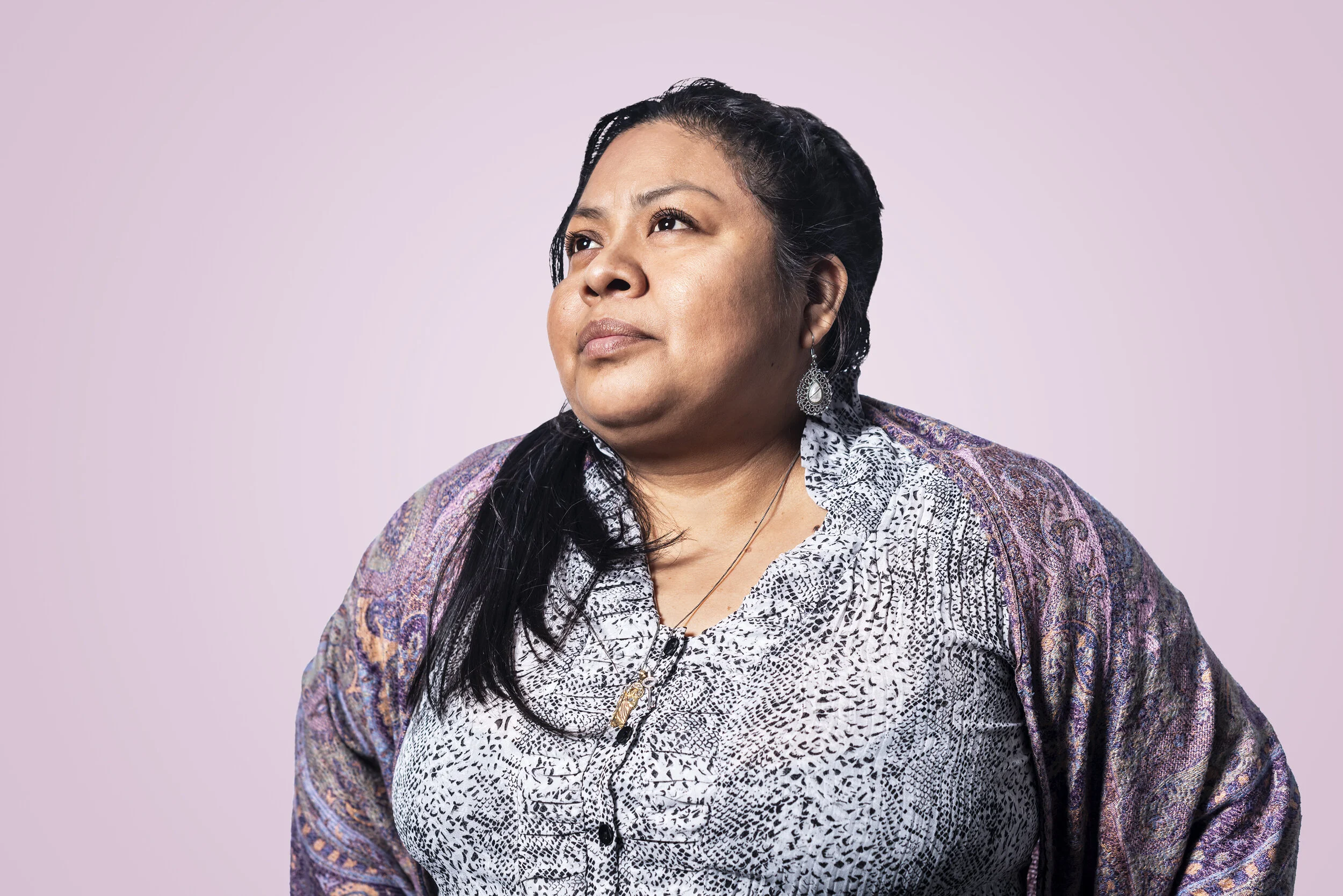  Portrait of Carmela Apolonio Hernandez, undocumented mexican mother living in Sanctuary with her 4 children. Featured for Philadelphia Magazine's New Power April 2019 issue.  Photograph by Linette Kielinski 
