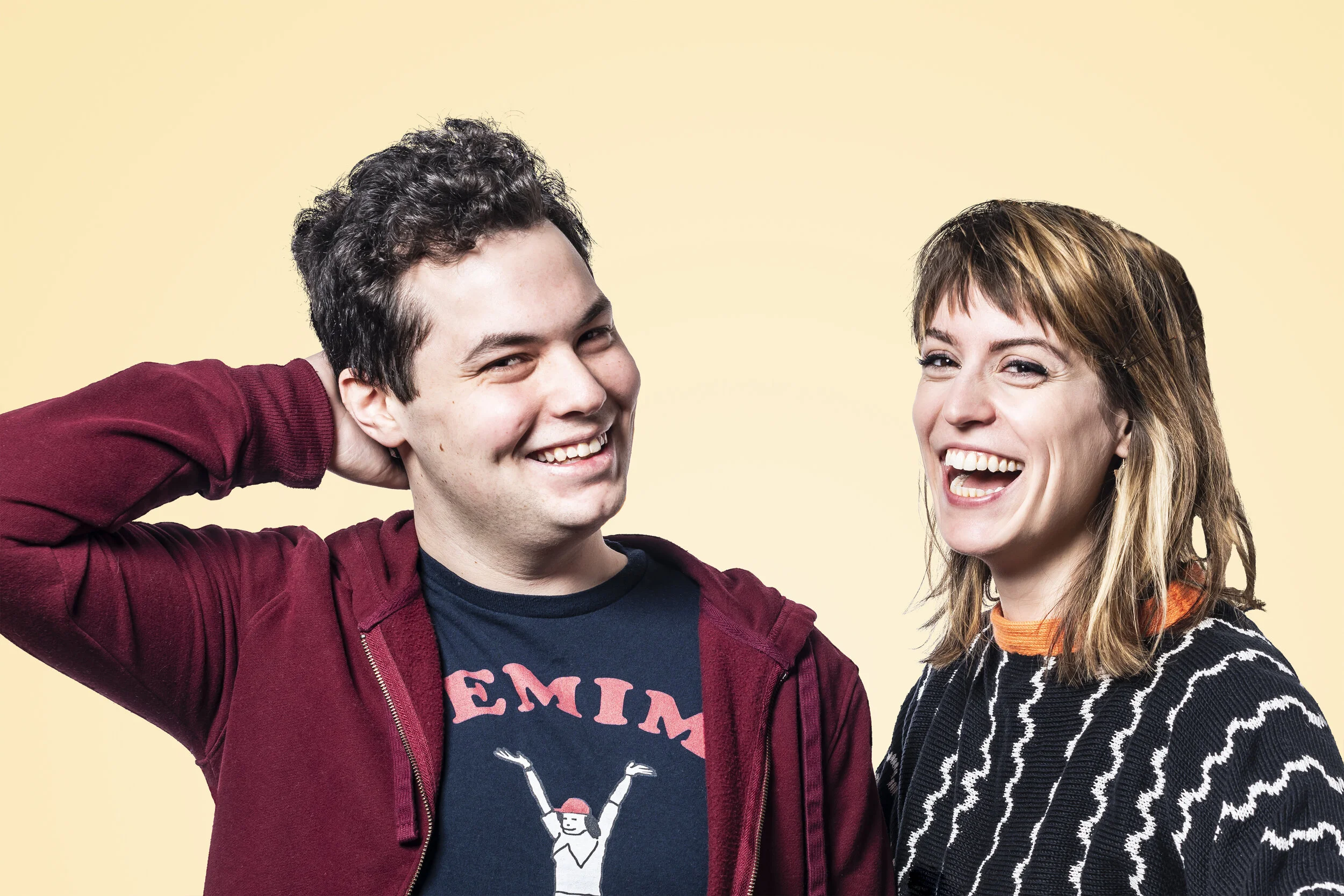  Studio portrait session with Kate Banford and Aaron Nevins owners of Good Good Comedy Theater in Philadelphia, shot for Philadelphia Magazine's New Power feature April Issue 2019  Photograph by Linette Kielinski 