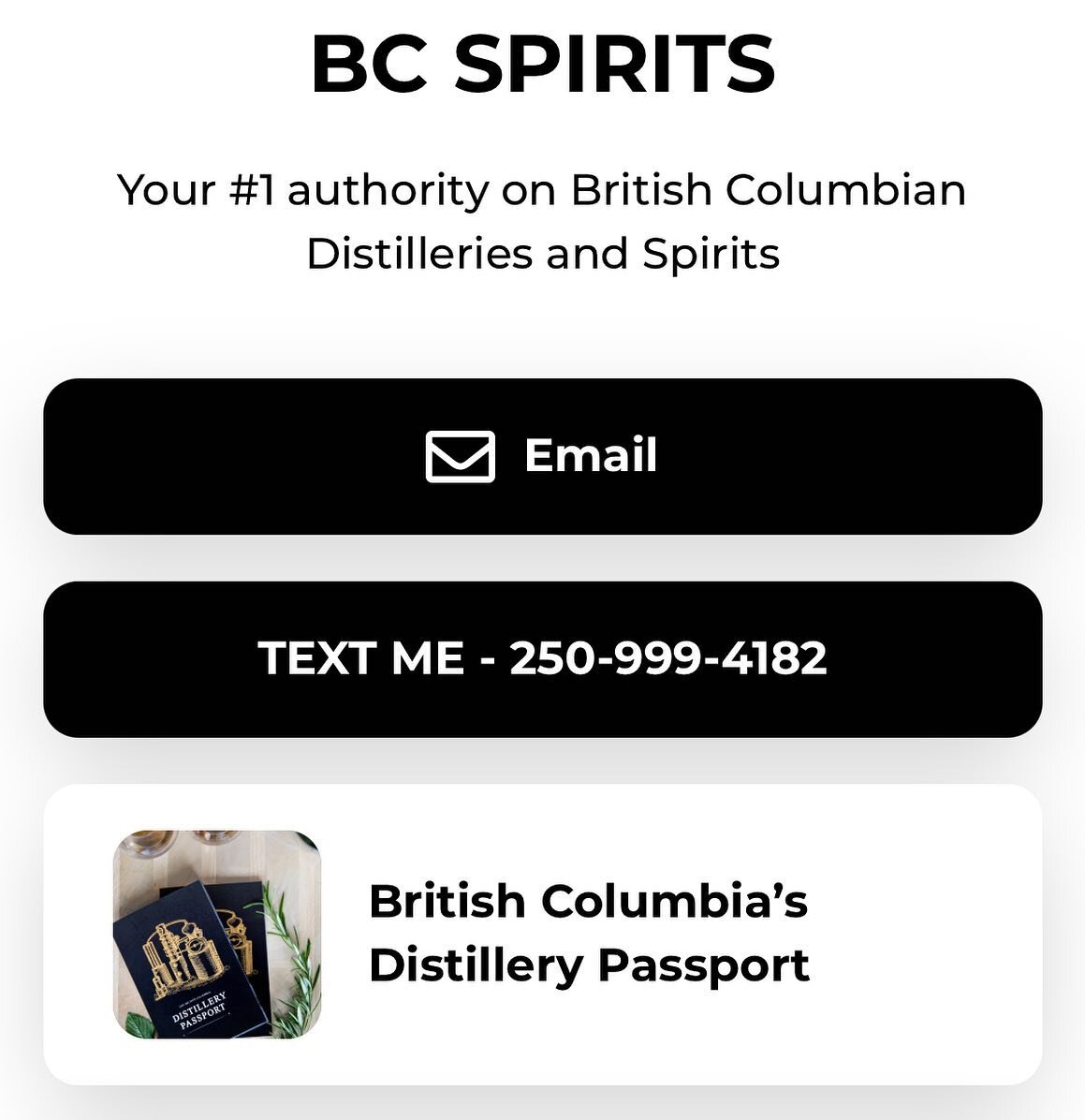 Early Bird Pricing for the BC Distillery Passport finishes tomorrow at 9am. Text the BC Spirits Community to get the code.