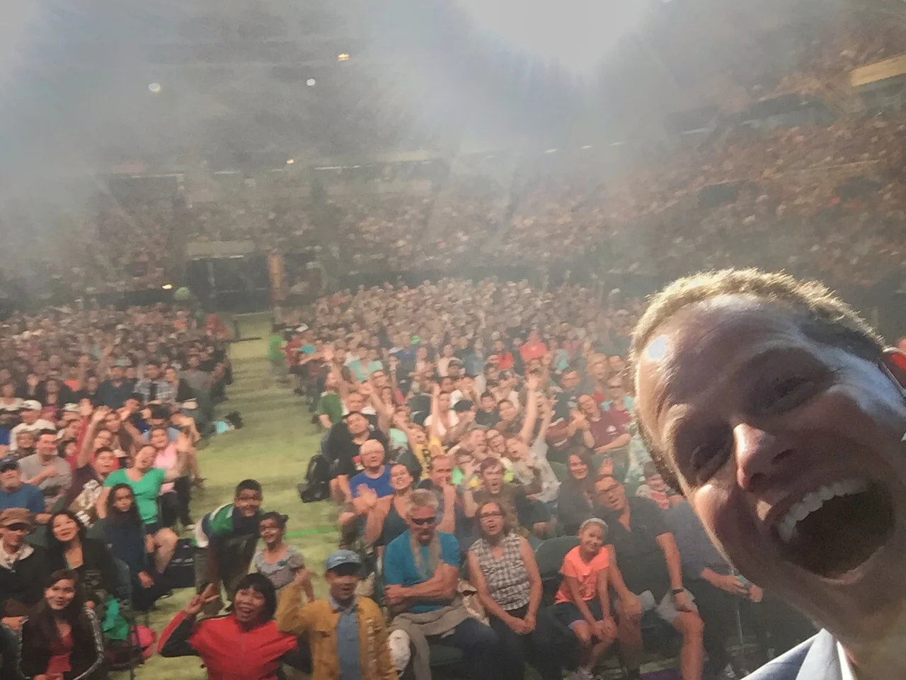 Performing for 10,000 people at the Pacific Coliseum in Vancouver