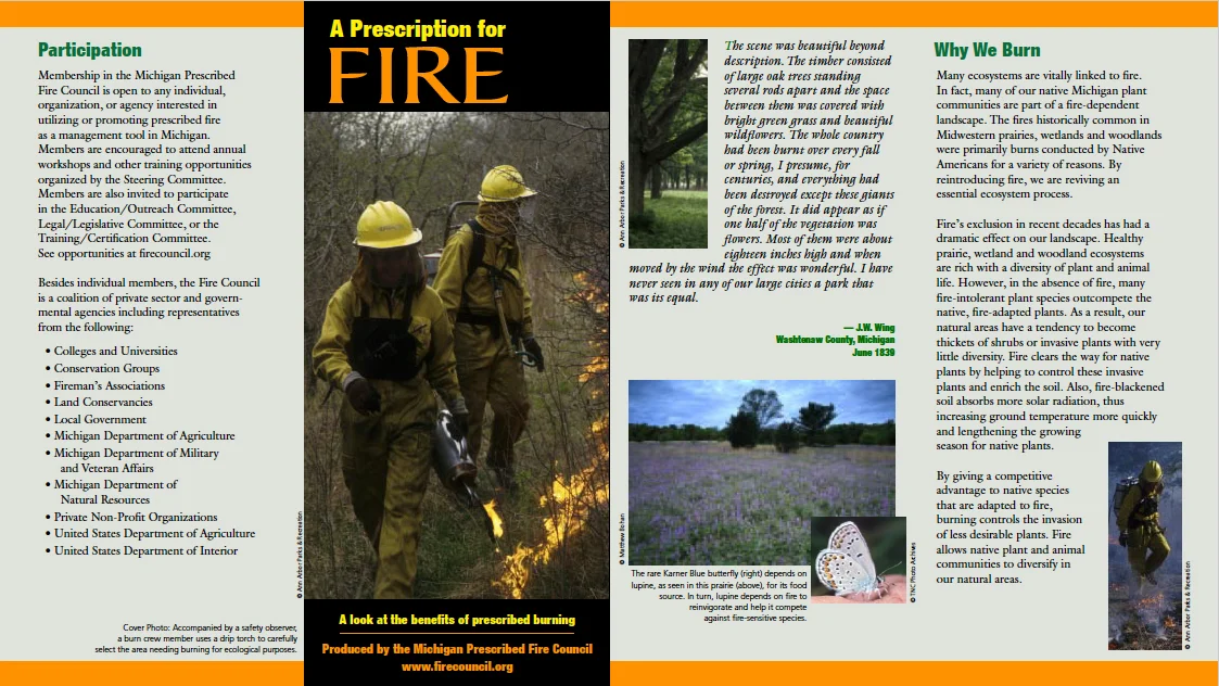 MPFC Brochure — Michigan Prescribed Fire Council