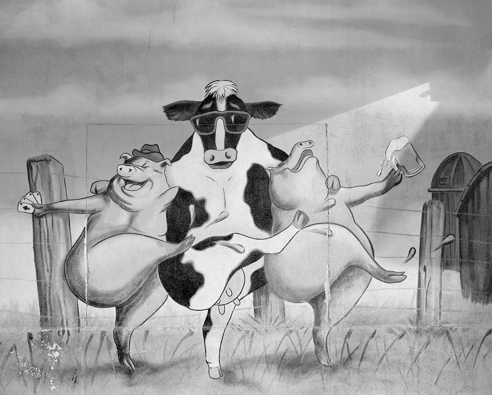 Dancing Cow and Pigs, Las Vegas, NV, 2000