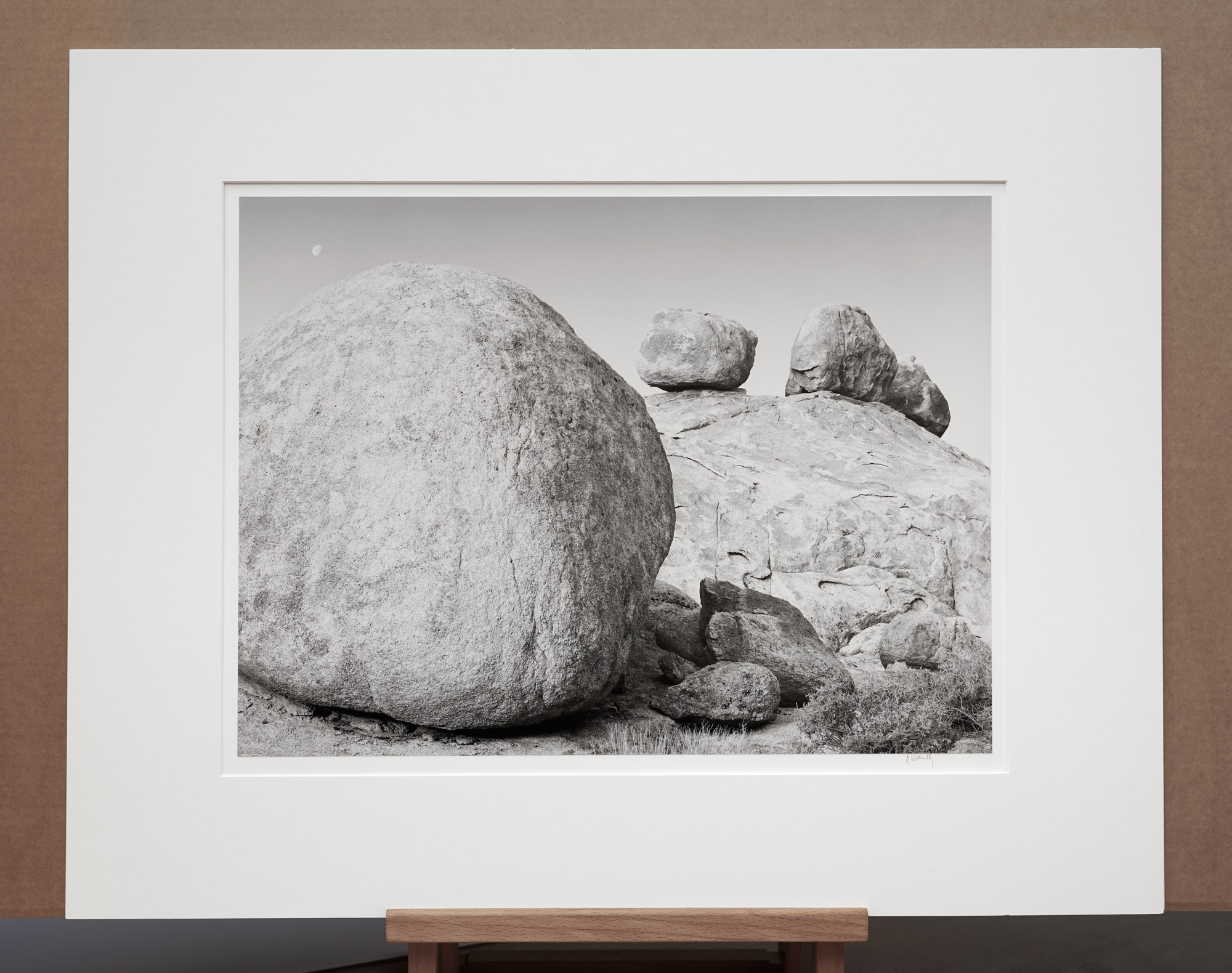 Setting Moon and Boulders, Alabama Hills, CA, 1982- IPN-10380