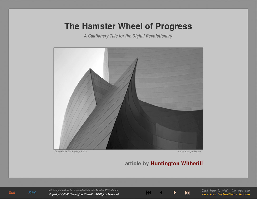 Article- The Hamster Wheel of Progress