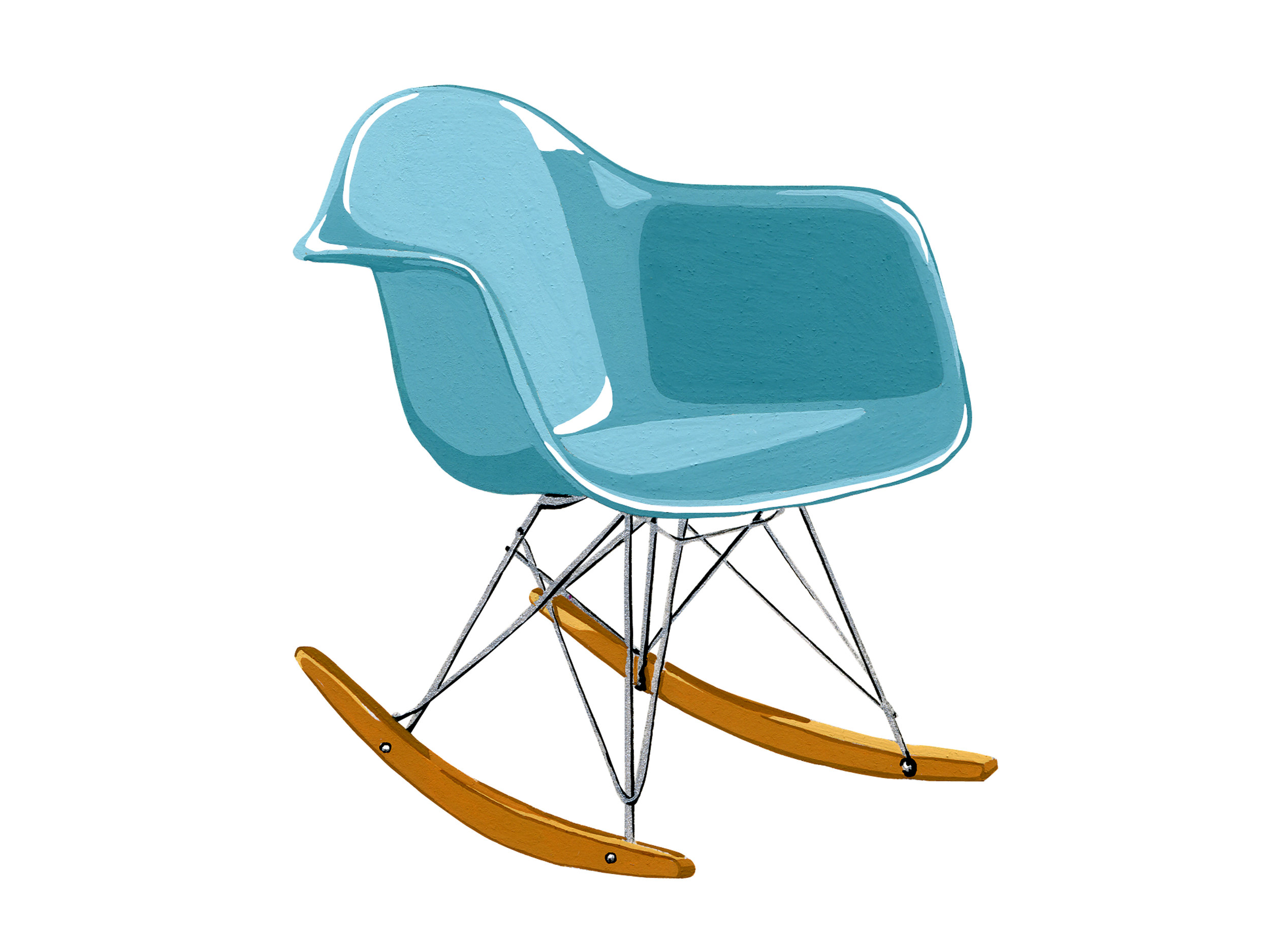 Molded Plastic Rocker | Mid-Century Chair Series