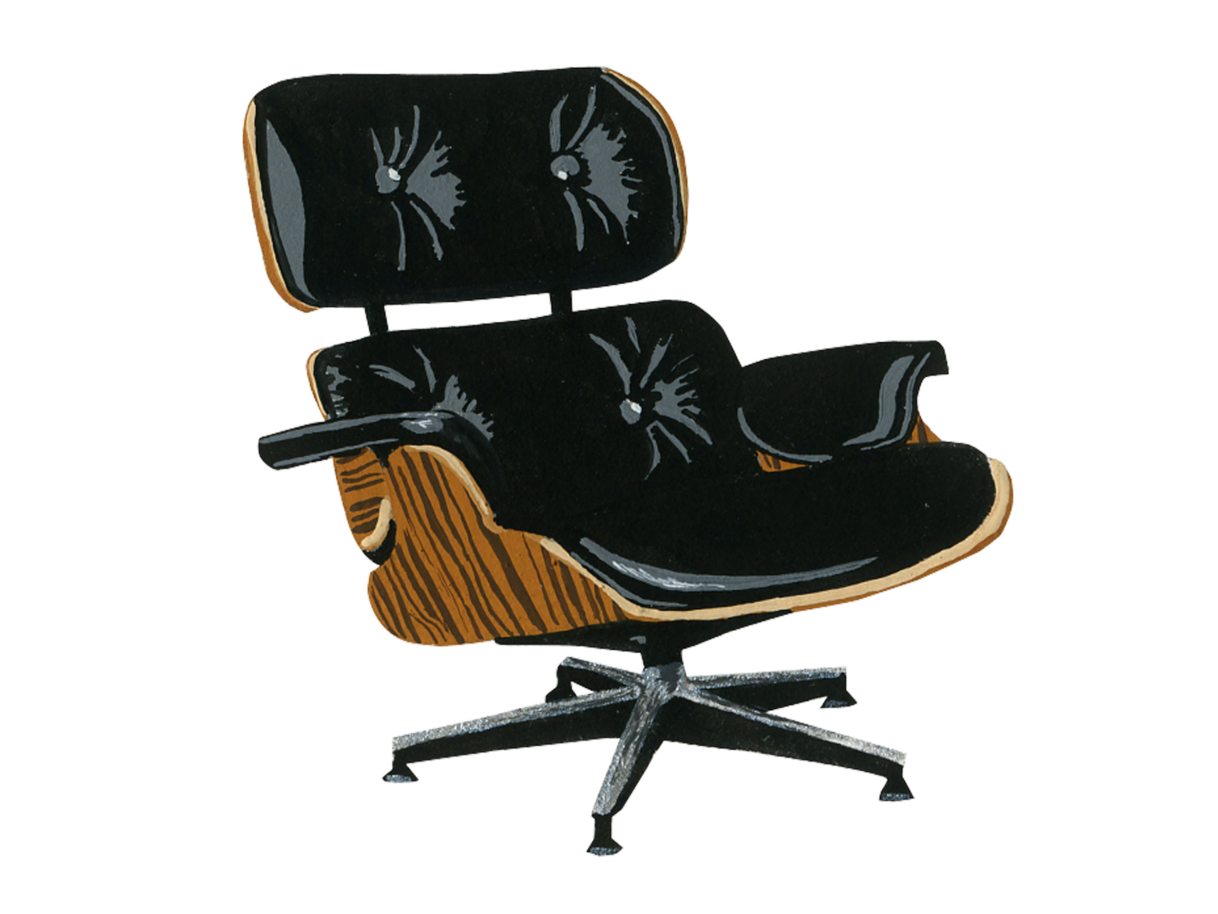 Black Leather Eames | Mid-Century Chair Series