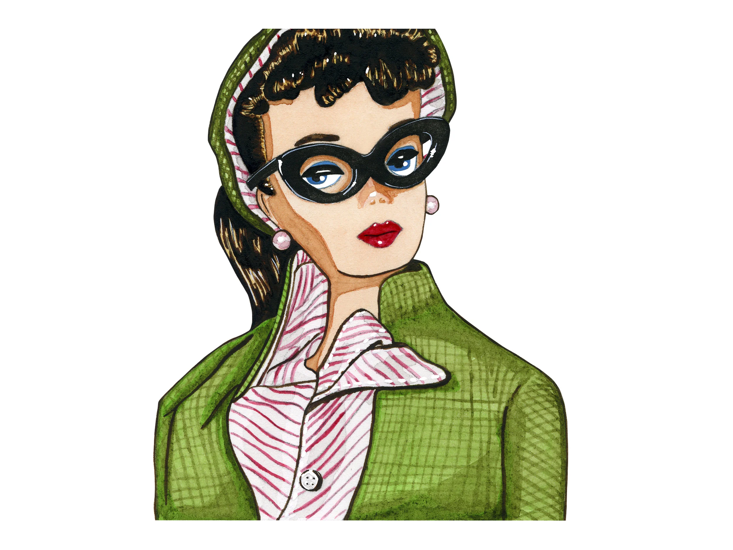 Green Tweed Jacket | Vintage Barbie Collection