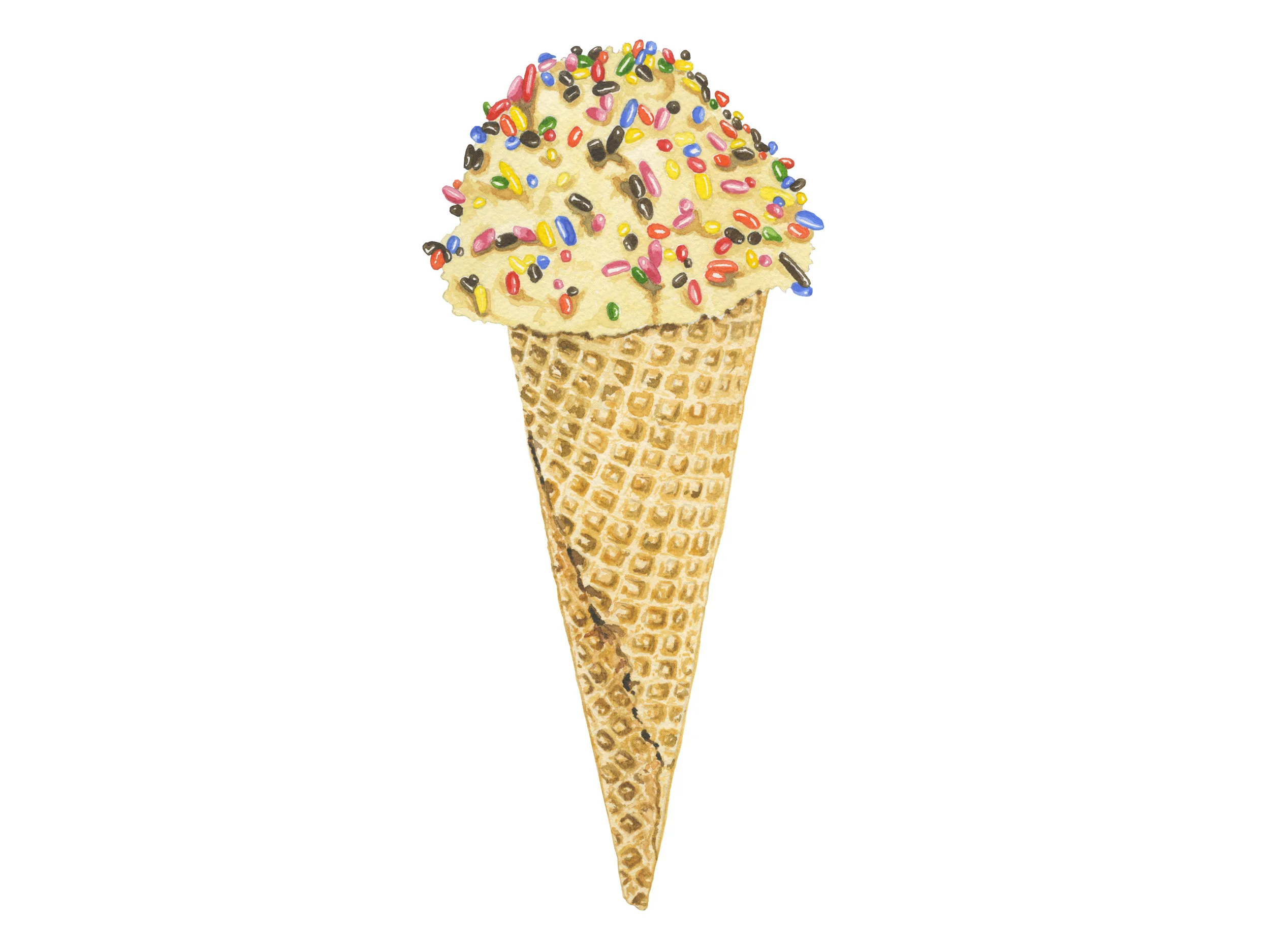 Vanilla Custard Cone with Sprinkles