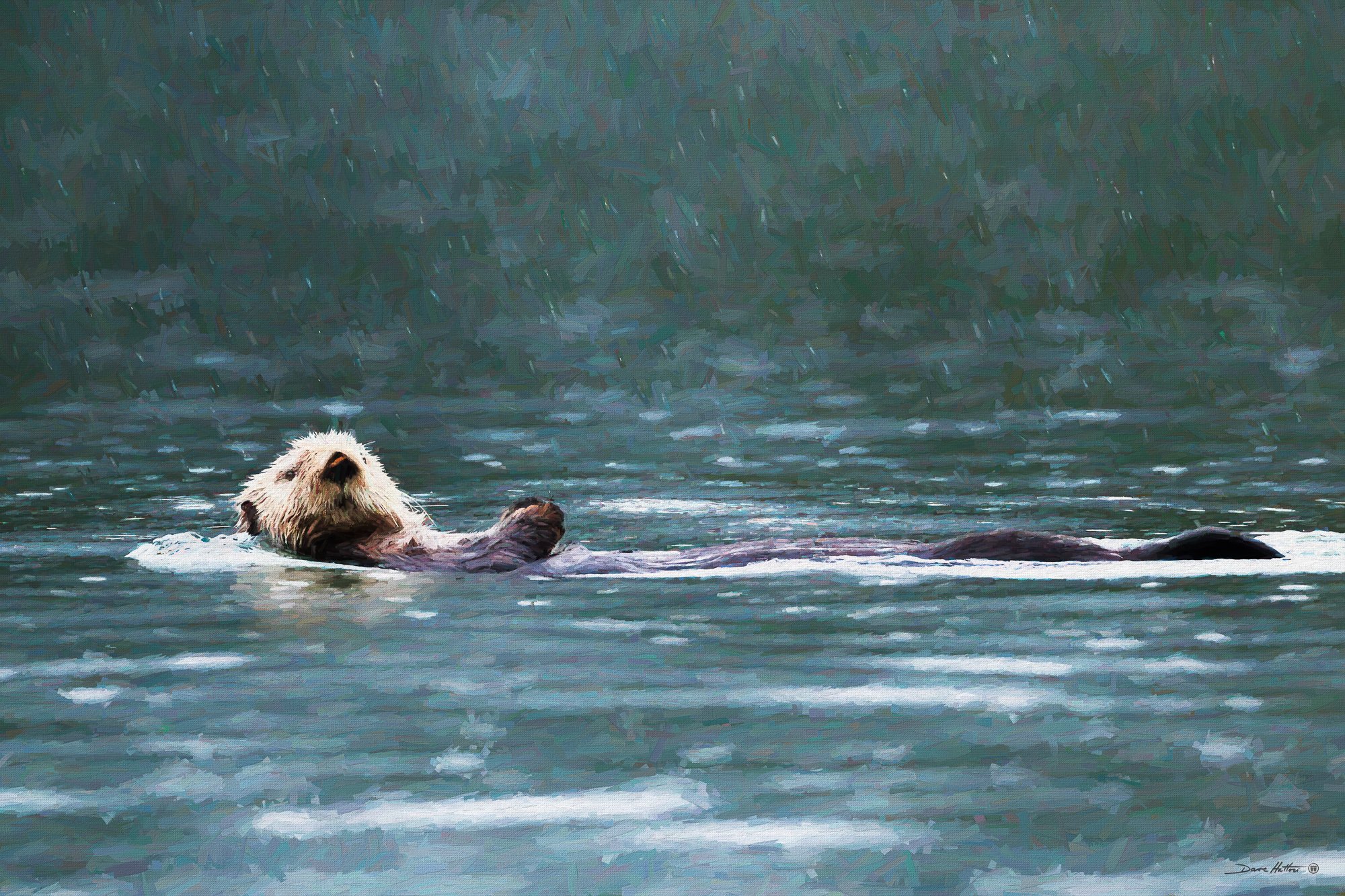 "Soaking Sea Otter"