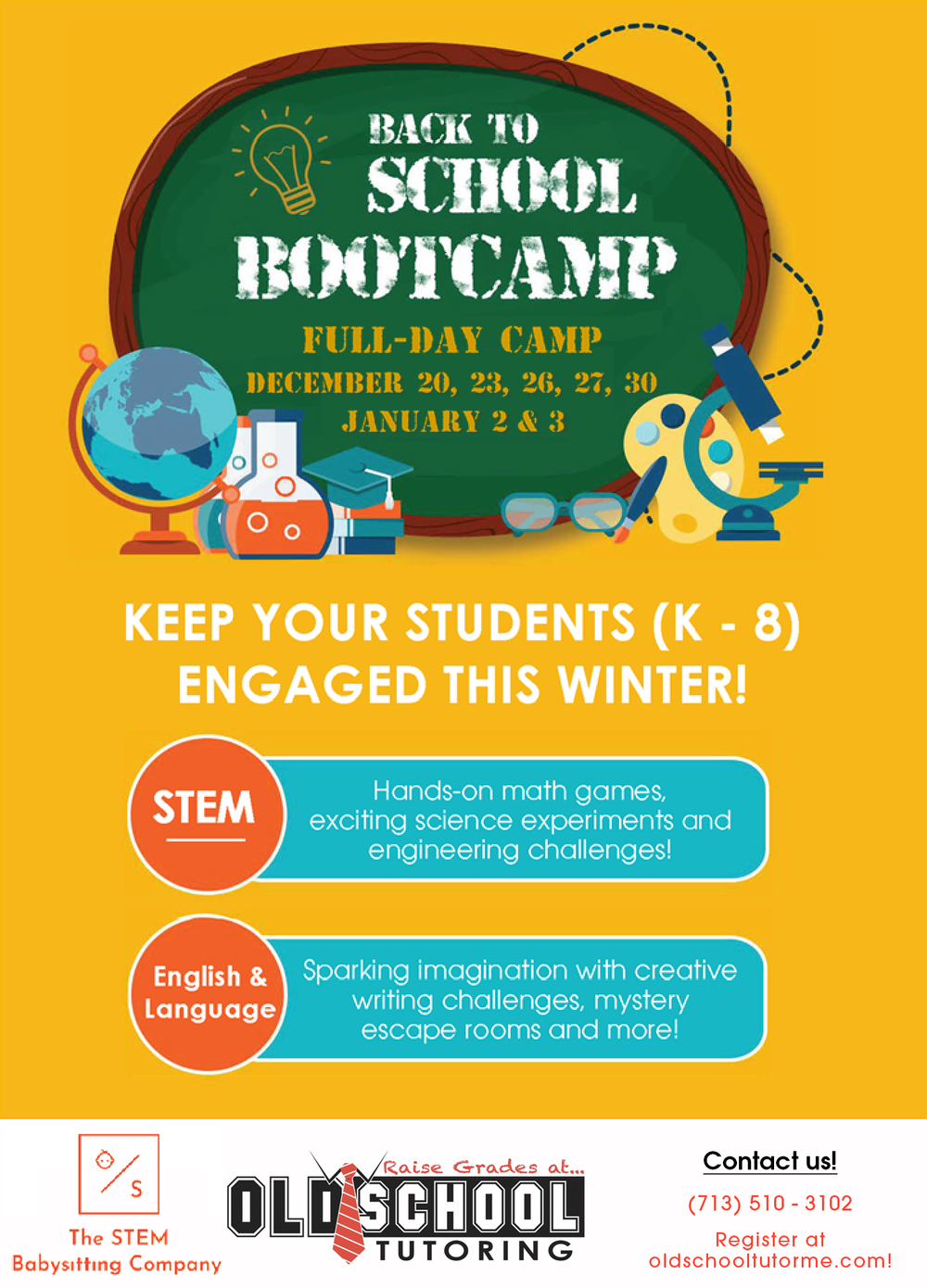 Boot Camp — Old School Tutoring & After School Care - Houston, TX
