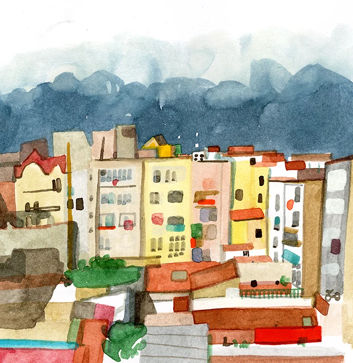 Window view, Barcelona