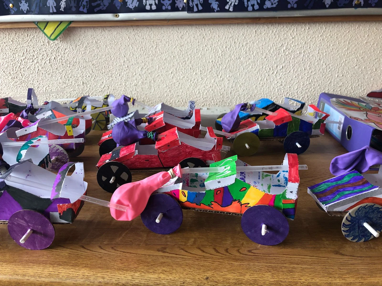 Balloon powered cars