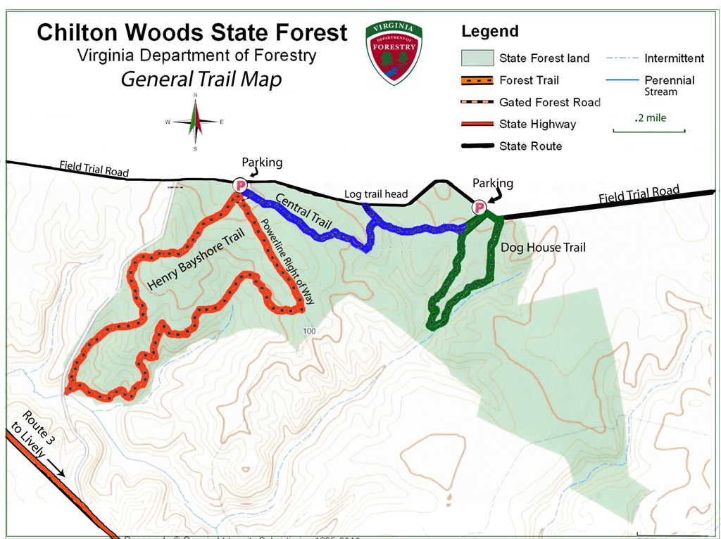 Chilton Woods State Forest General Trail Map