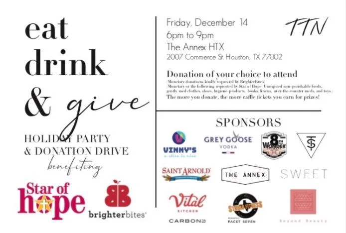 Eat, Drink, &amp; Give Holiday Party &amp; Donation Drive