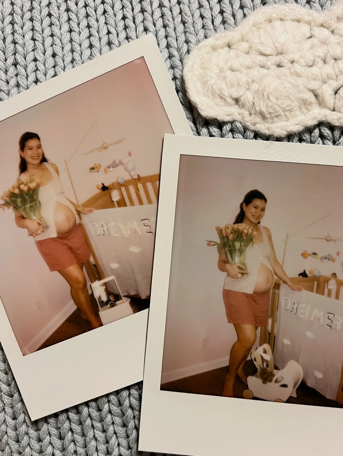35 Weeks 💗 One more month until I meet you, baby girl! It&rsquo;s my last week working at the shop, so I&rsquo;m excited for some time to work on her nursery, wash her clothes &amp; bedding, write thank you cards, pack my hospital bag, order the bre