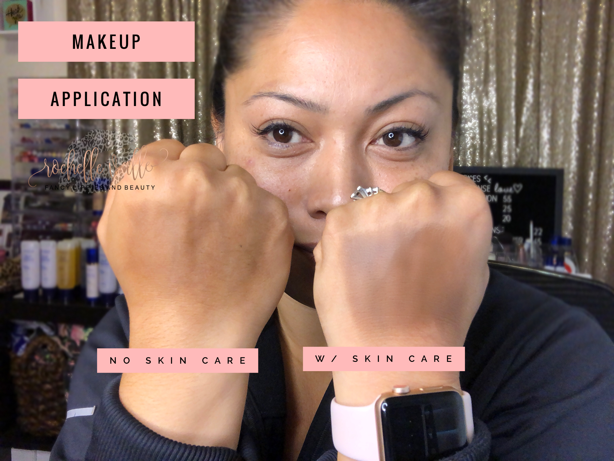 MAKEUP APPLICATION WITH SENEGENCE SKIN CARE VS NO SKIN CARE