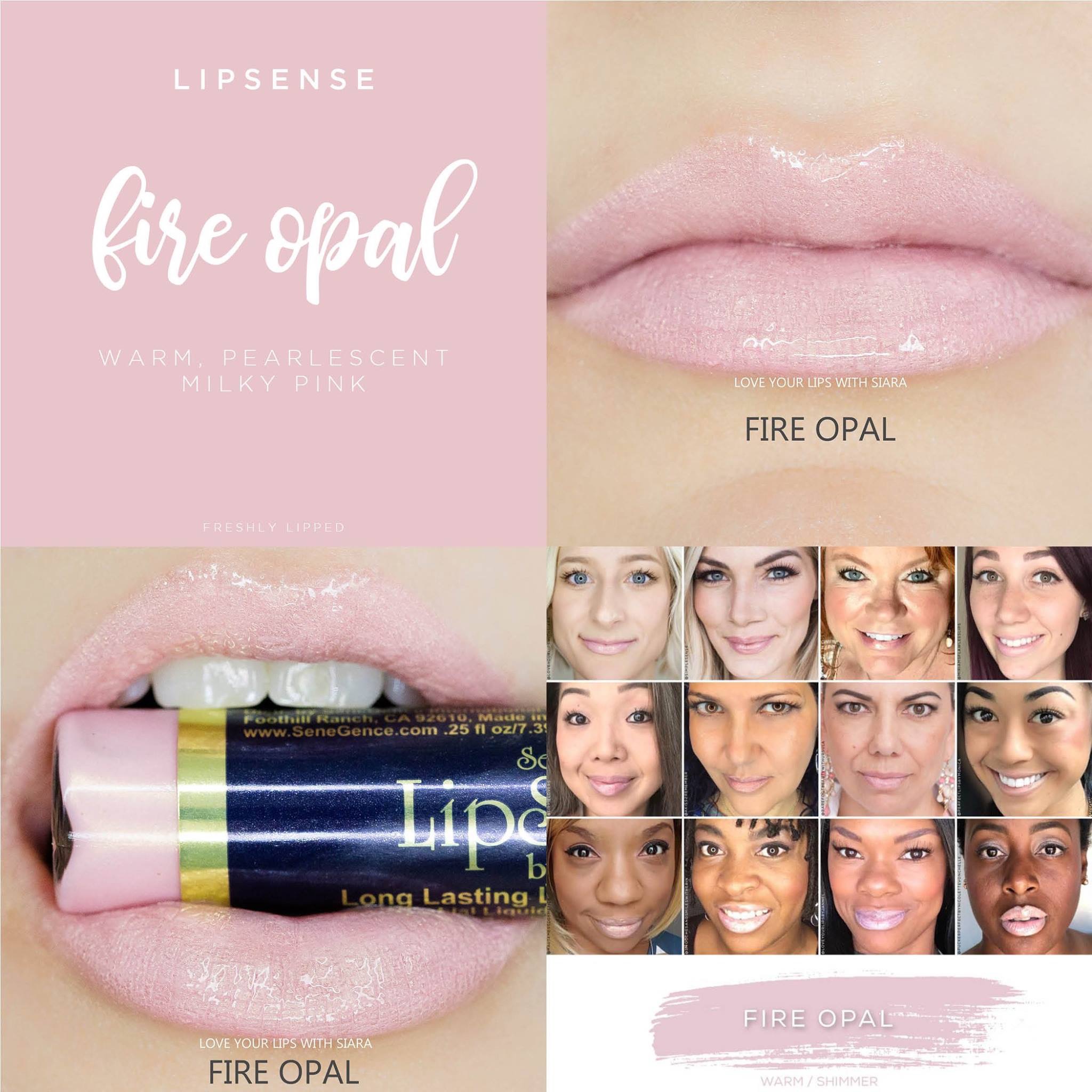 Fire Opal LipSense Collage