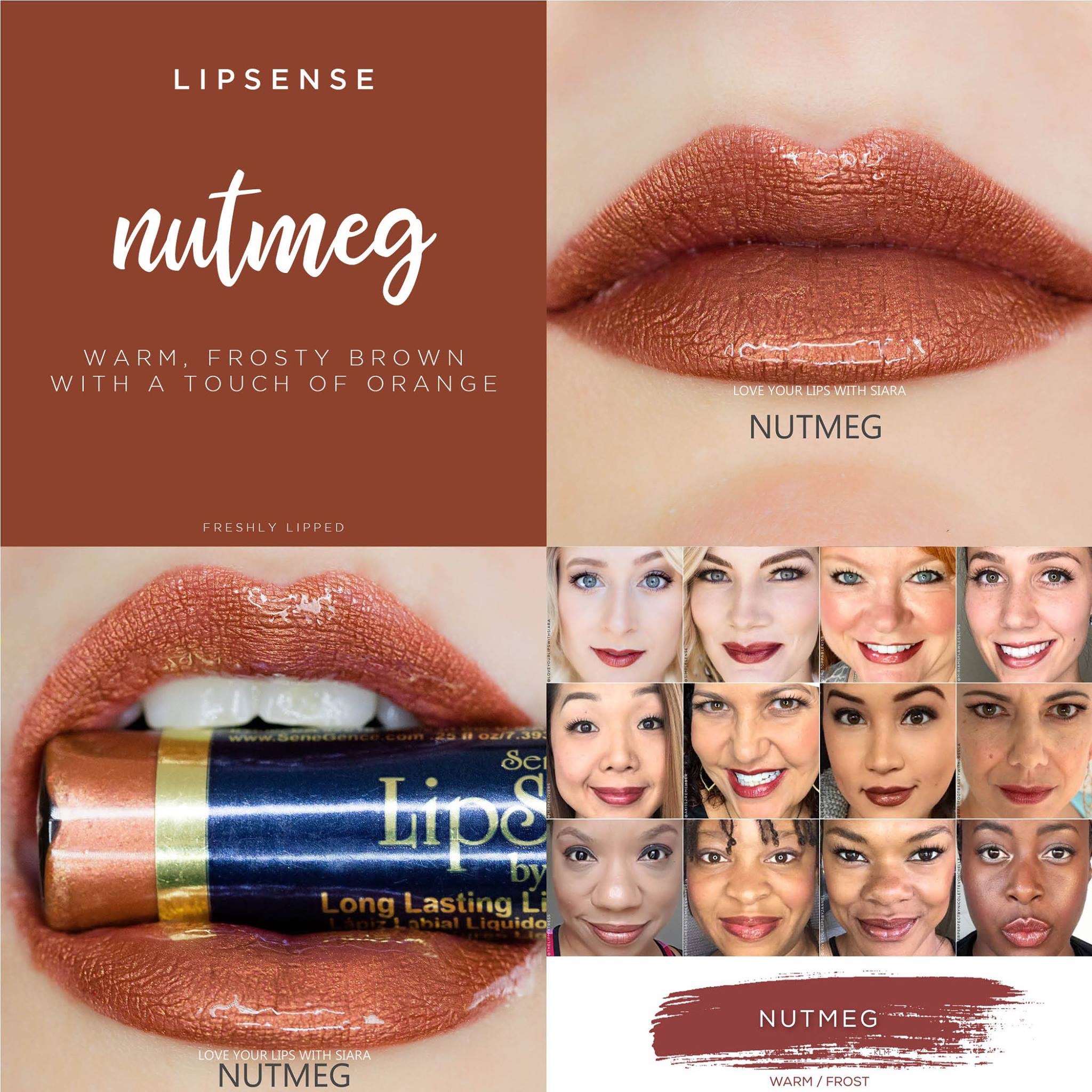 Nutmeg LipSense Collage