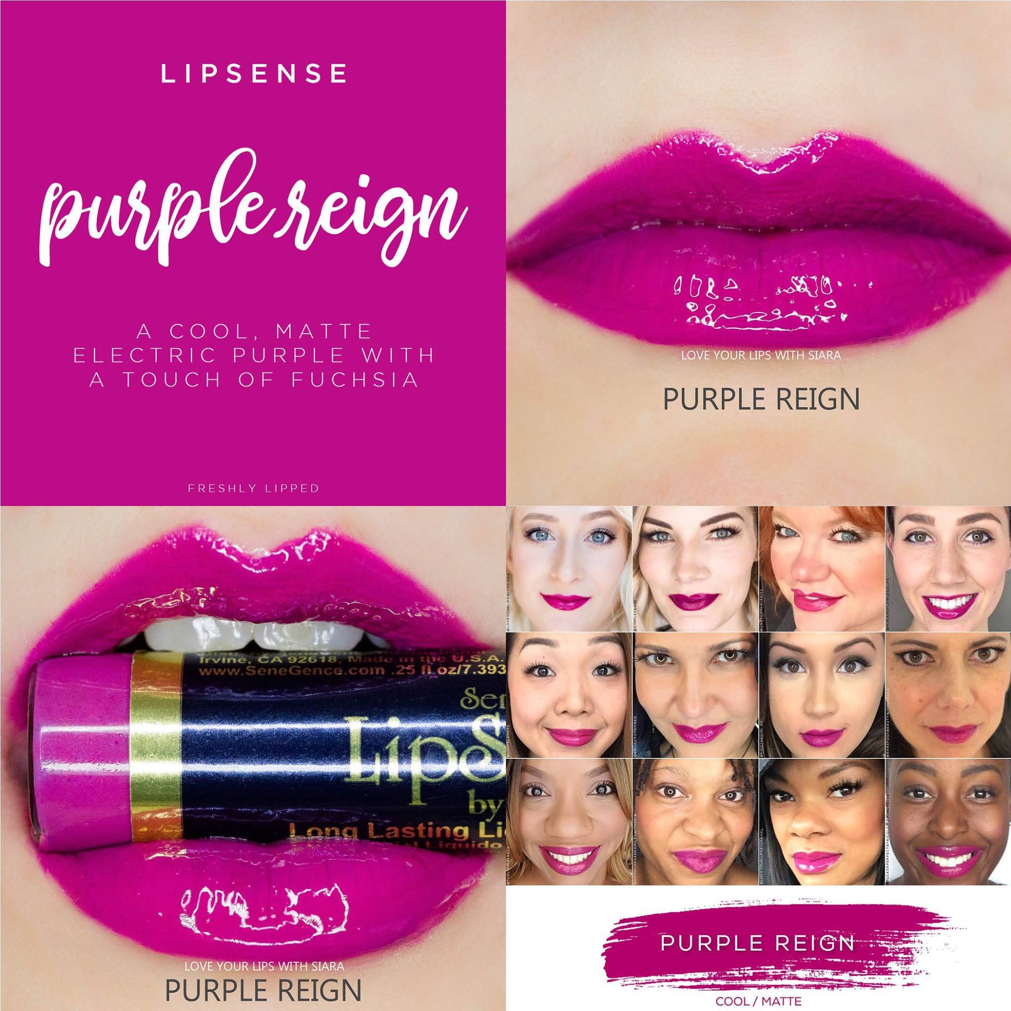 Purple Reign LipSense Collage