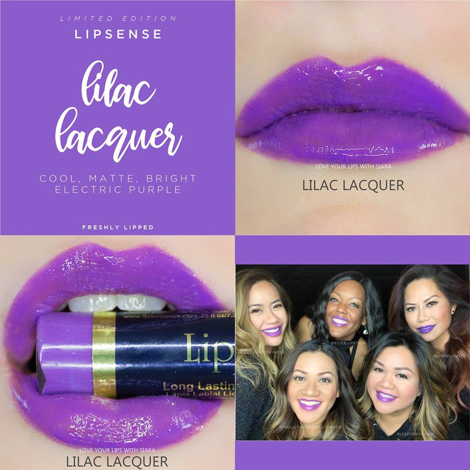 Lilac Lacquer LipSense Collage