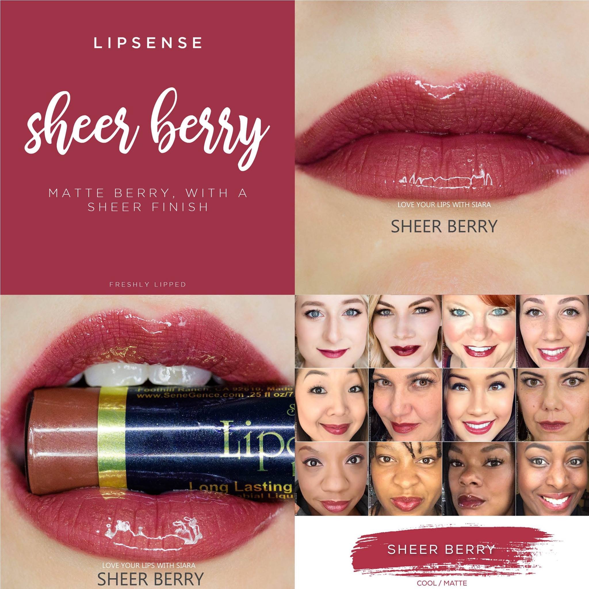 Sheer Berry LipSense Collage
