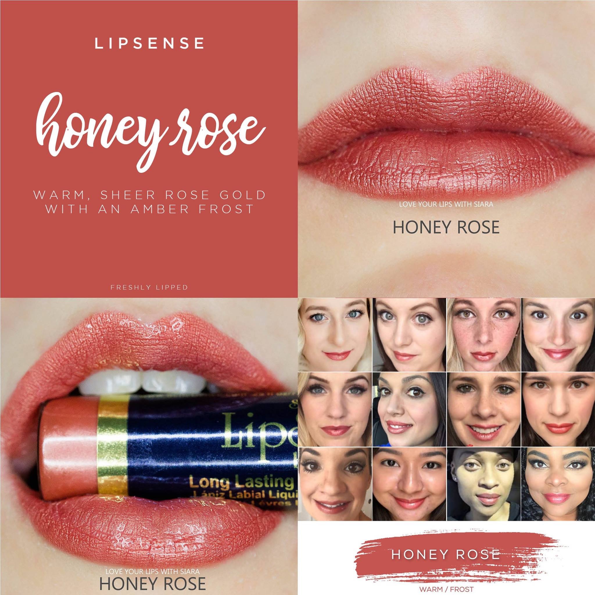 Honey Rose LipSense Collage