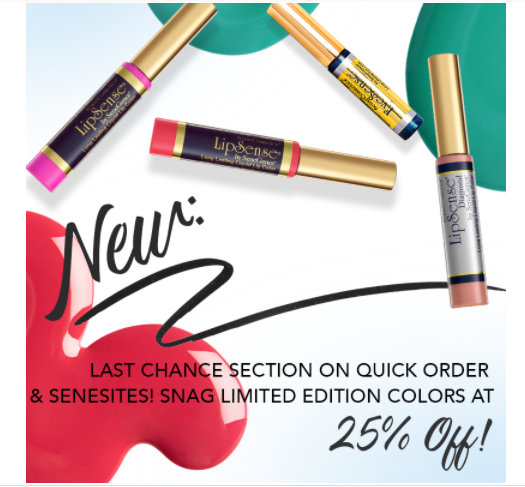 SENEGENCE LAST CHANCE ITEMS - LIPSENSE CLEARANCE