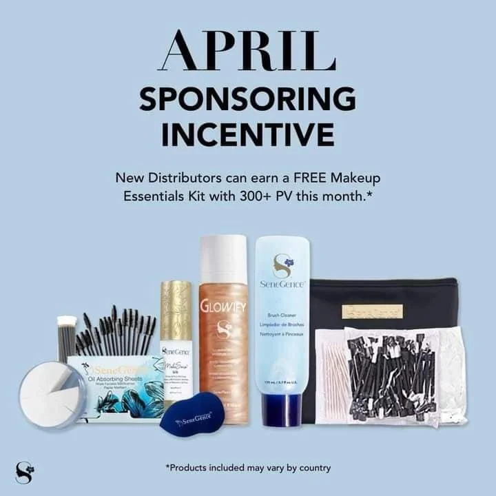 Senegence New Distributor April Promotion