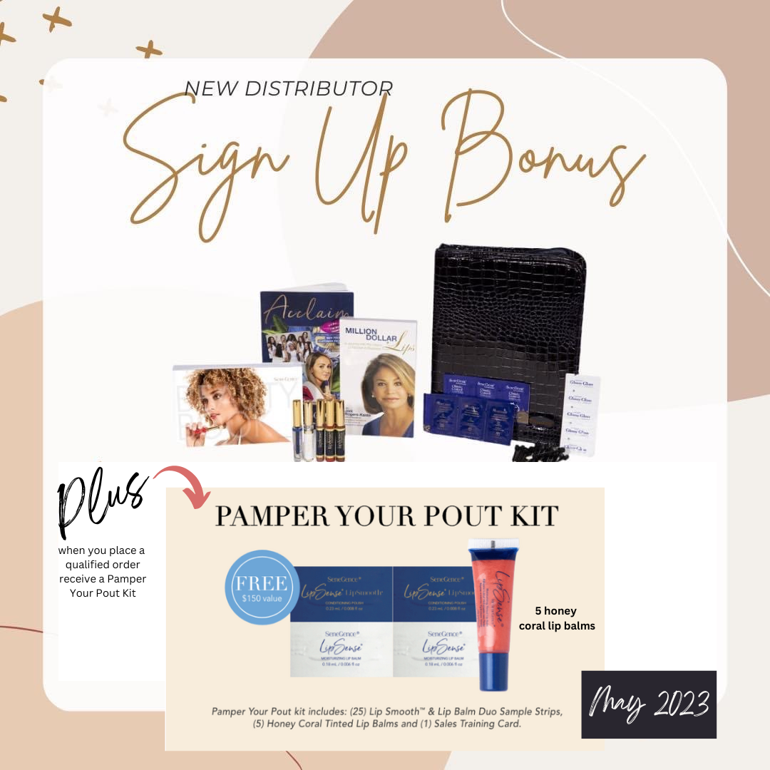 Free Pamper Pout Kit May Promo for New Senegence Distributors
