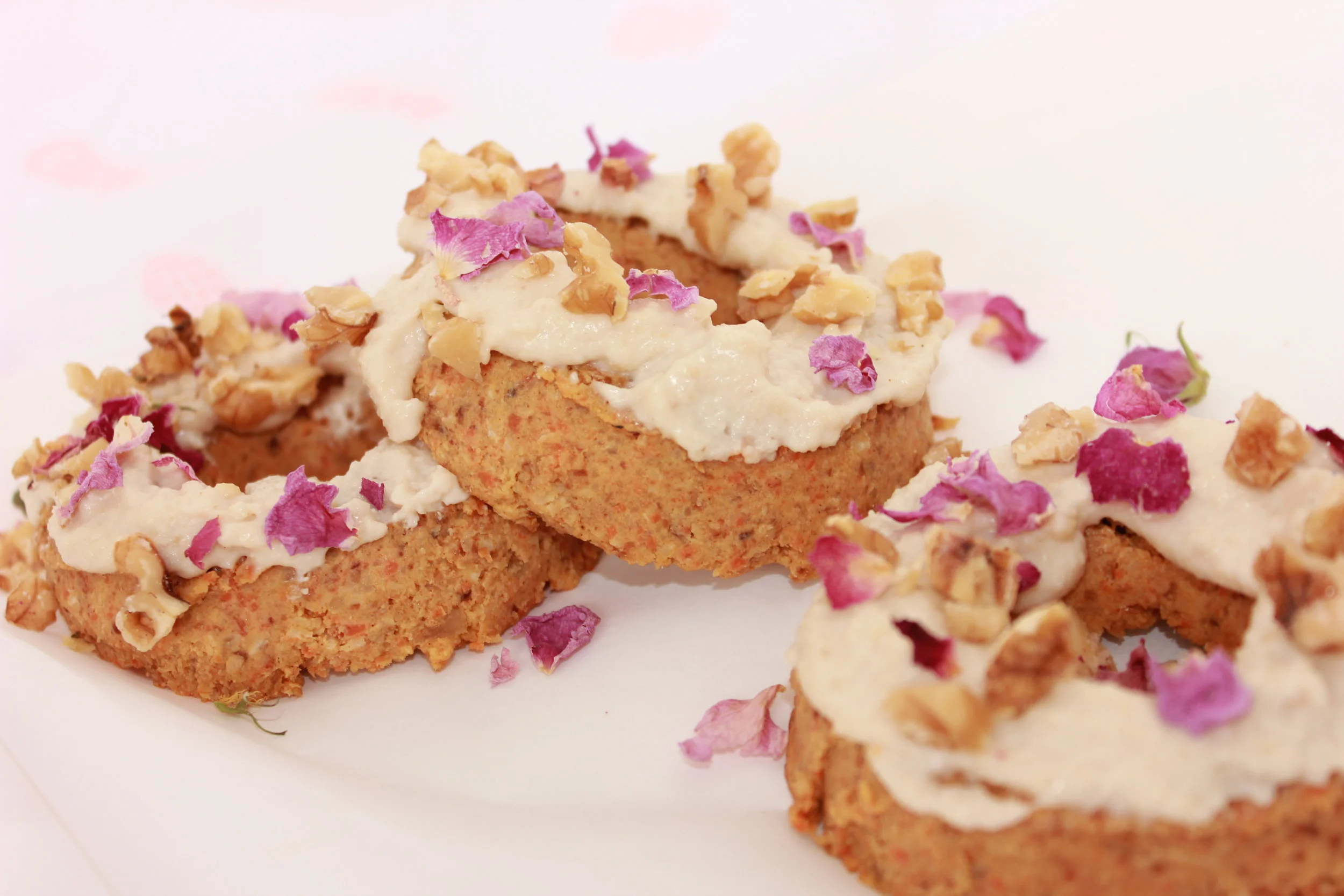 Raw + Vegan Carrot Cake Doughnuts