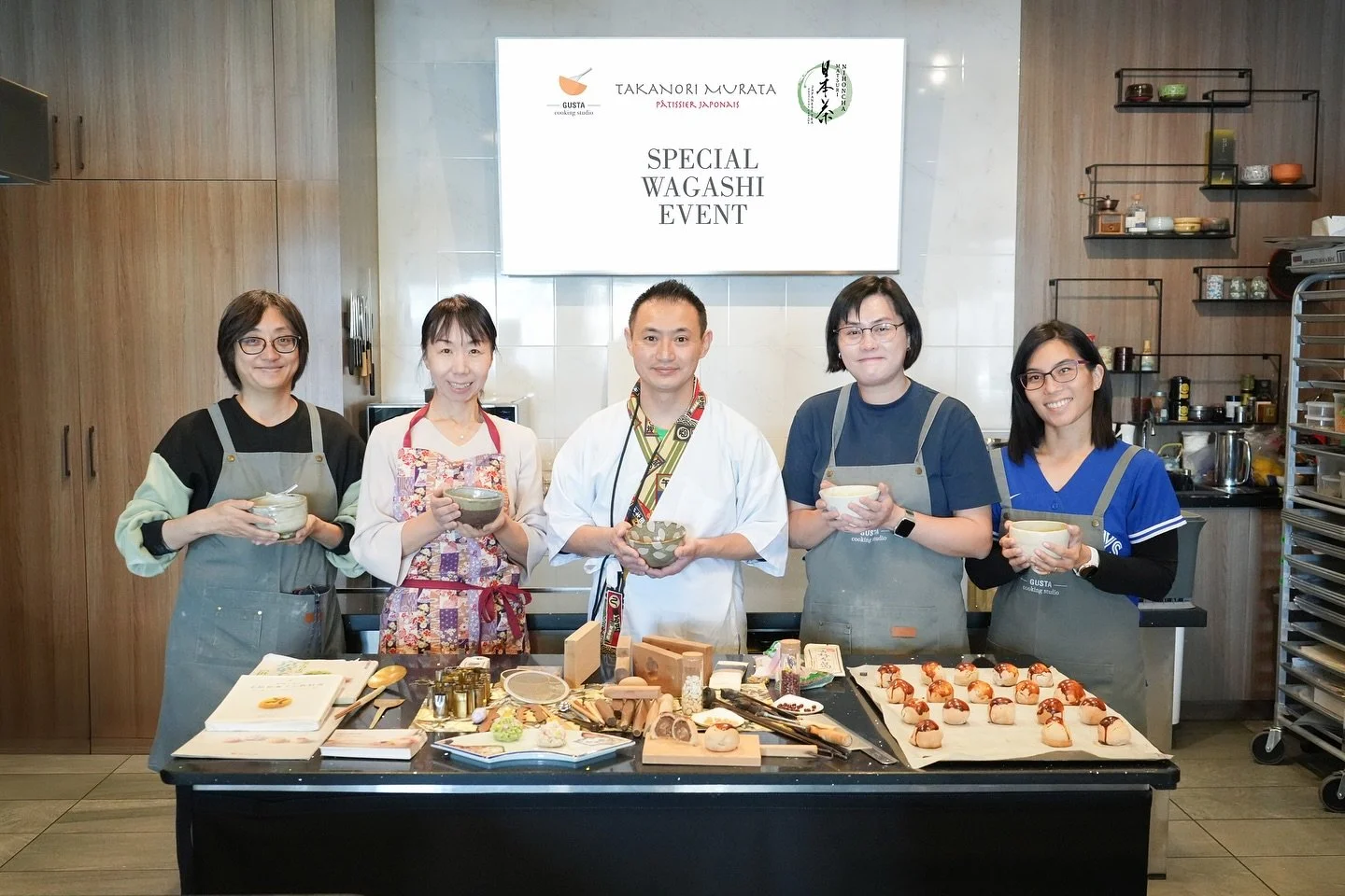 The Nihoncha &times; Murutomi Paris &times; Gusta wagashi workshop is in the books!

Huge thanks to guest artisan Takanori Murata (@marutomiparis ), tea lead &amp; interpreter Momo Yoshida (@momoteatoronto ), and to everyone who put such care into ea